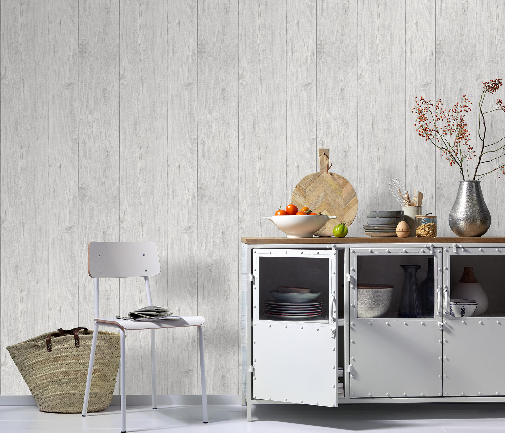 Erismann Vliestapete Imitations 2 grau Holzoptik 582031