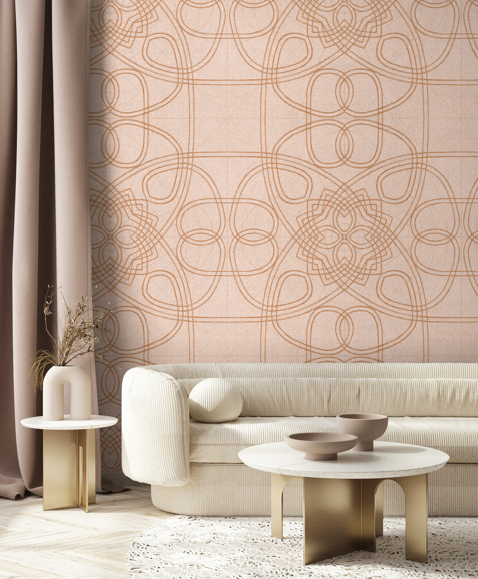 AS Fototapete Walls by Patel 5 Linien Rosa DD134483