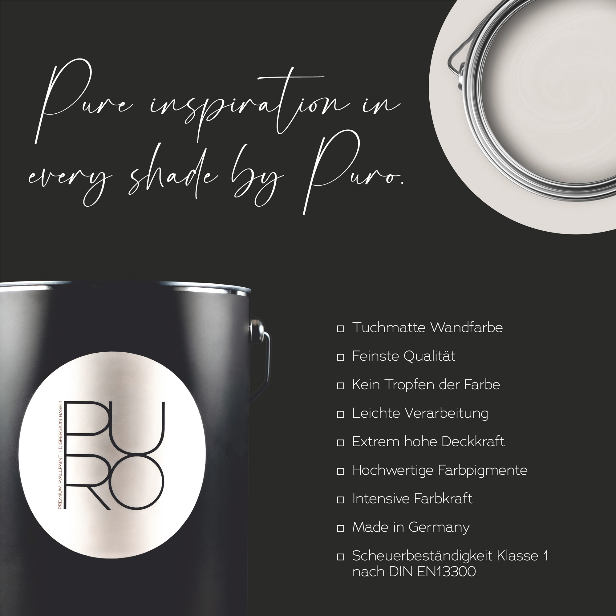 AS Premium Innenwandfarbe Puro c1008 creamy grey 1 L