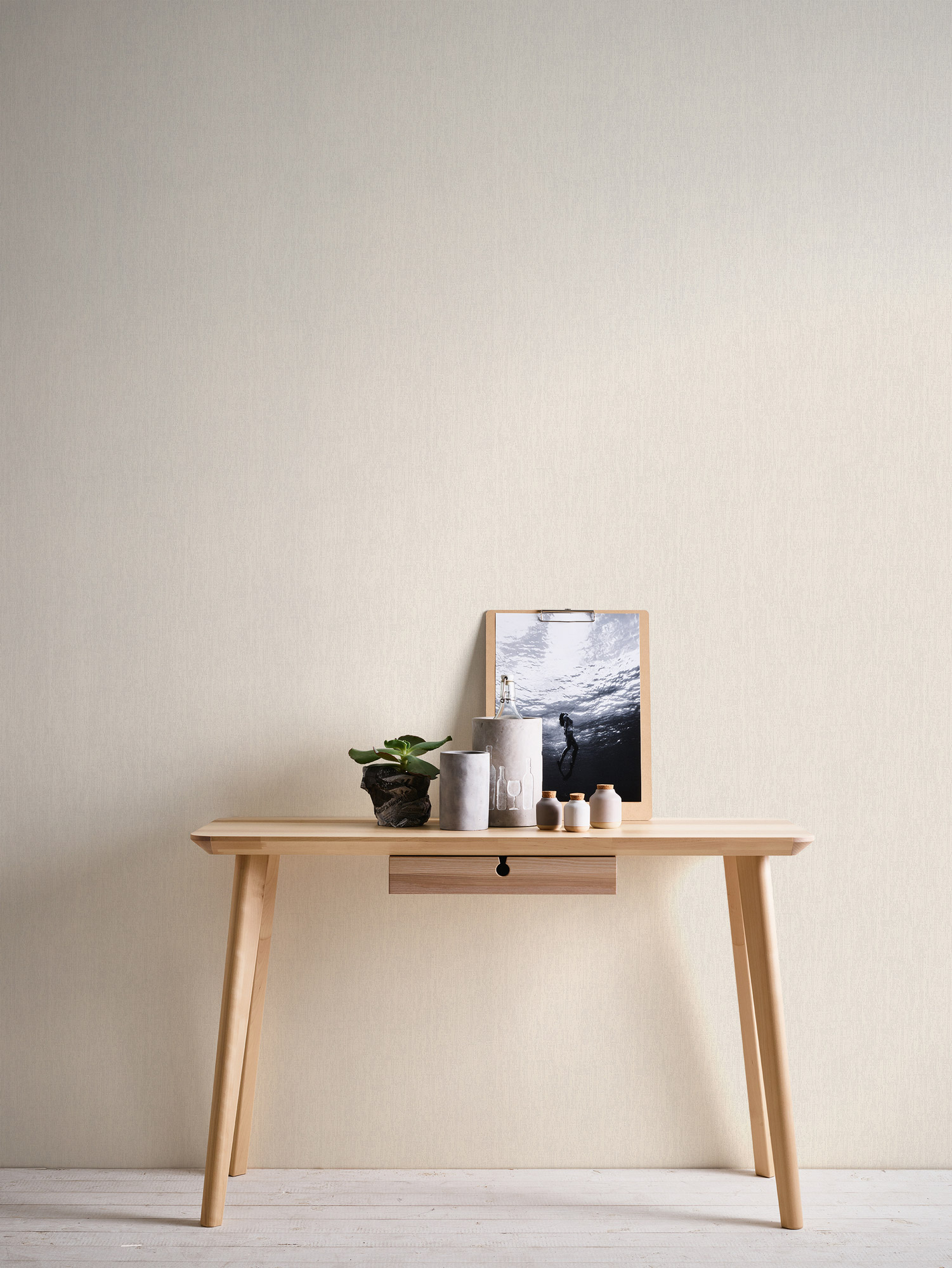 AS Vliestapete #Hygge Unitapete Creme 385992
