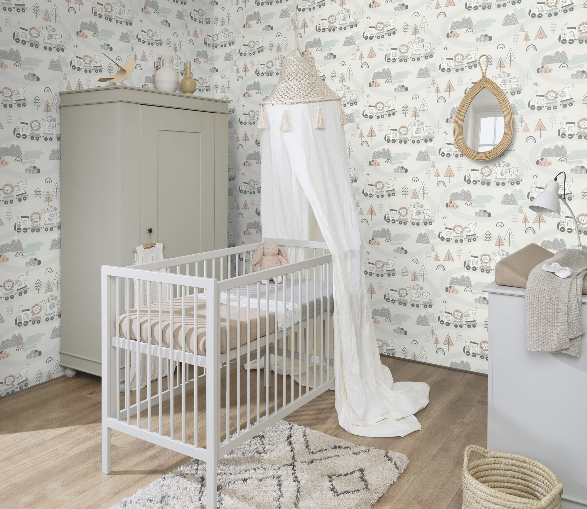 Rasch Vliestapete Kids Word 2 Beige 302332