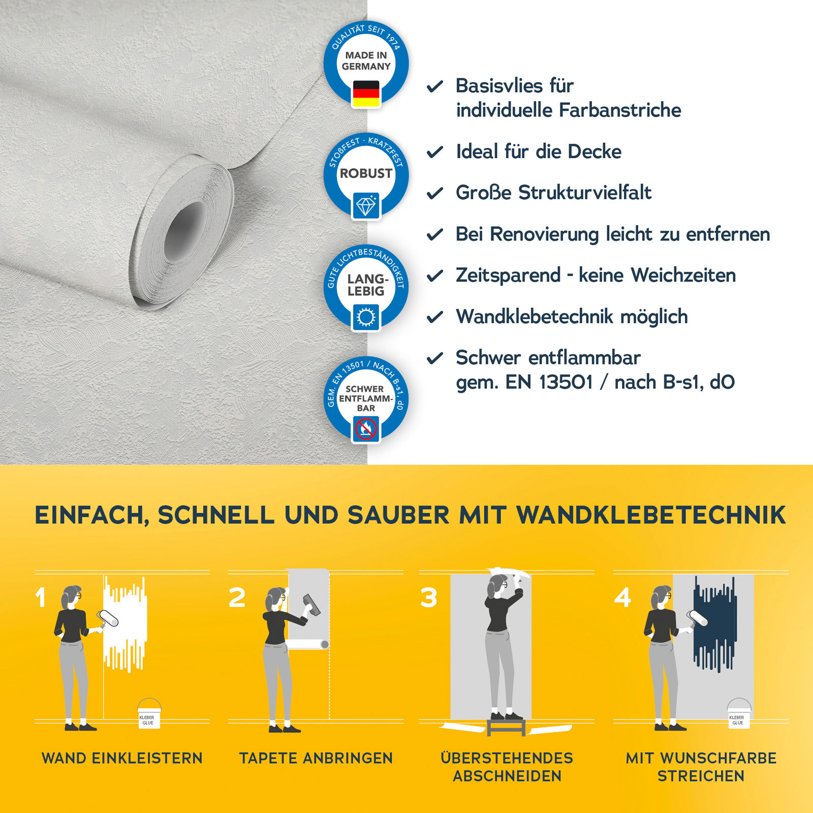 AS Vliestapete Meistervlies 8 überstreichbar 167514