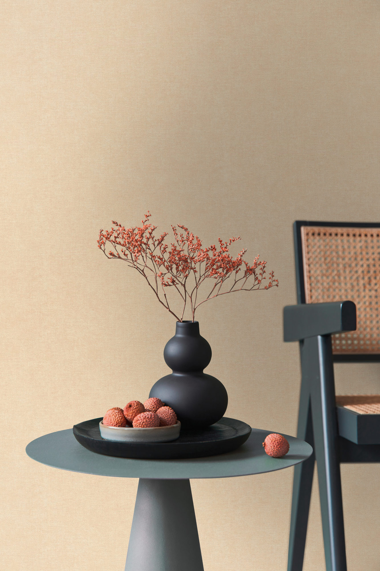 AS Vliestapete MS Hot Spots Unis Beige 395653