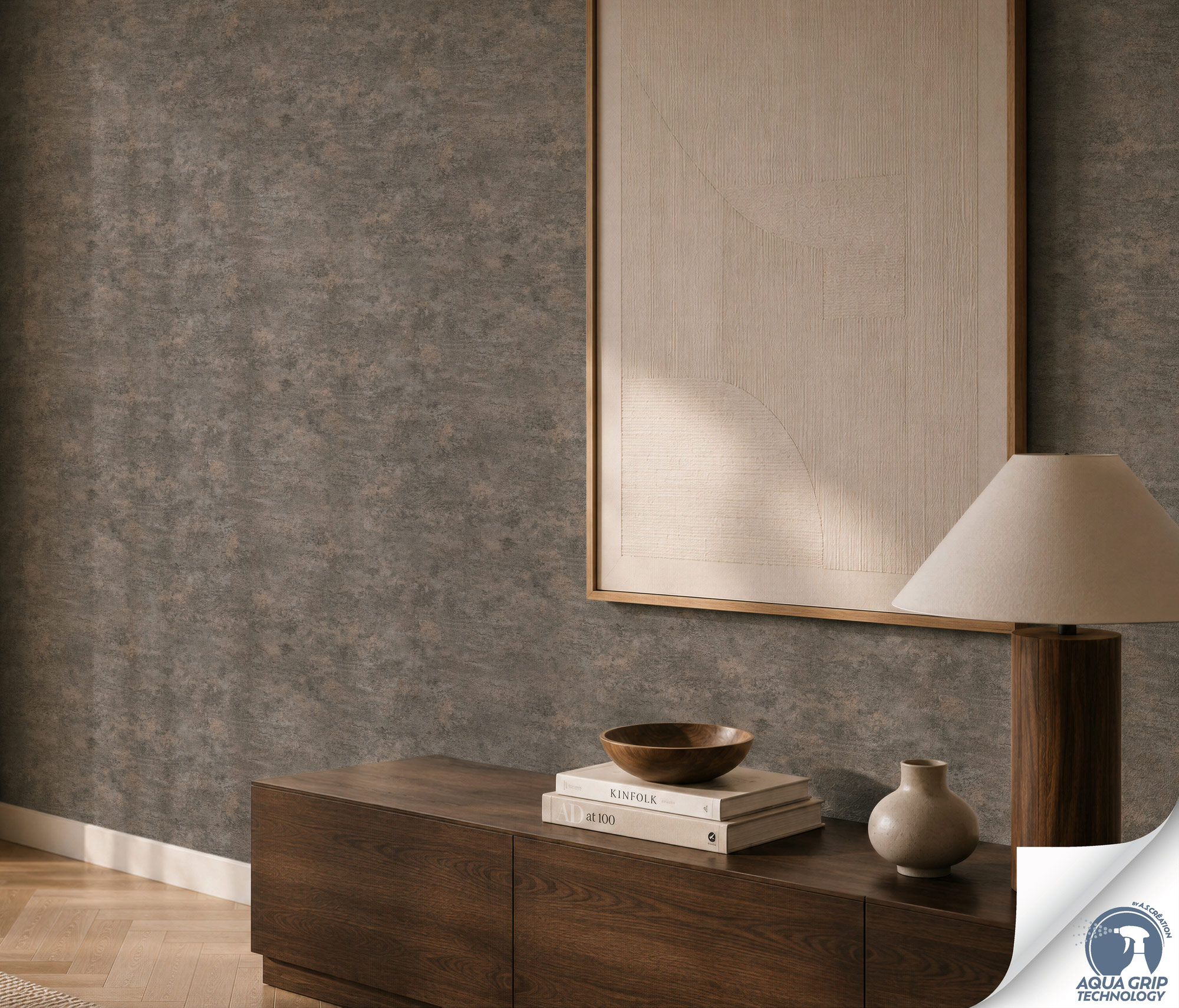 AS Vliestapete Cosiness Designdrop 2 Struktur Grau 793186