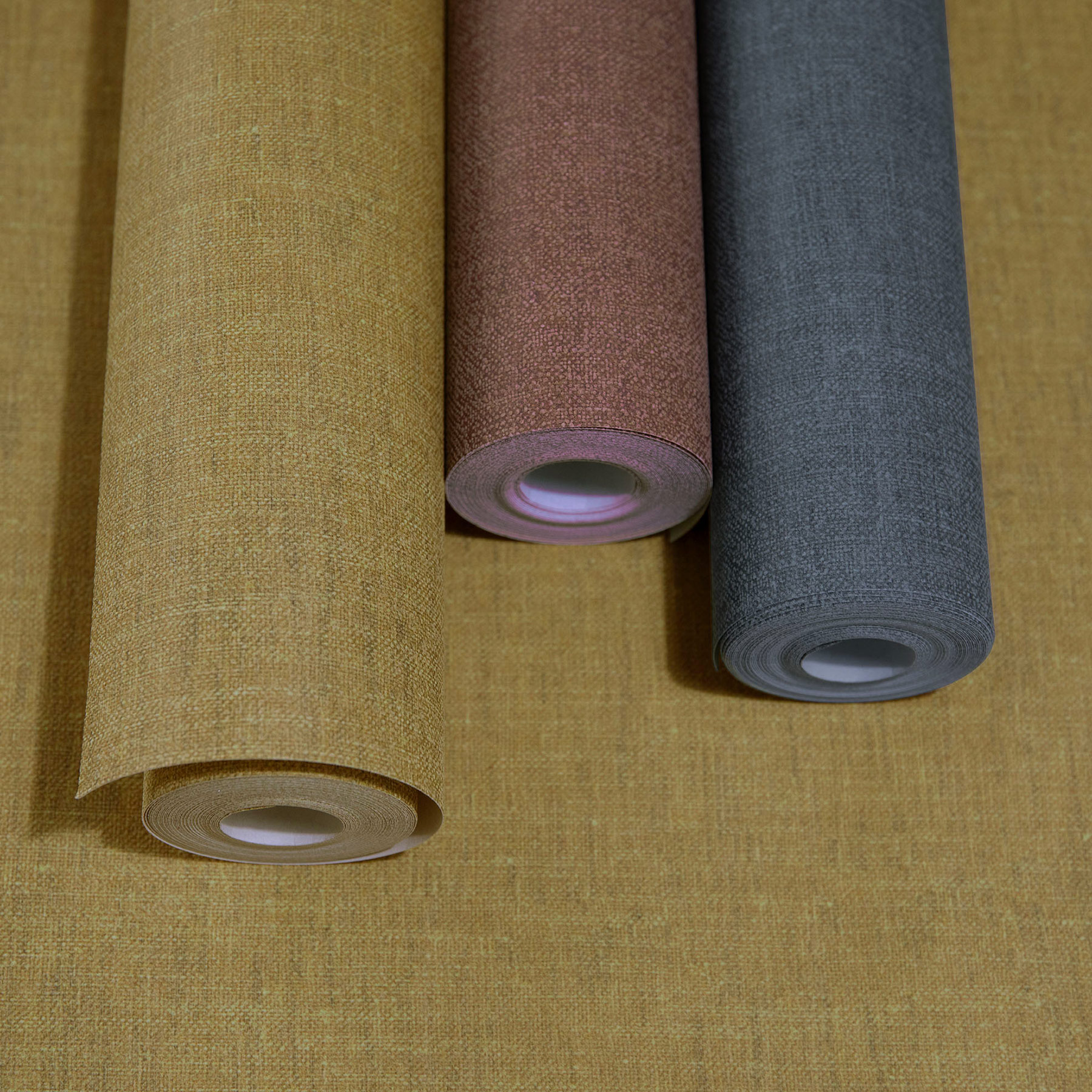 Hohenberger Vliestapete Tesoro Collage Uni Giallo 65603