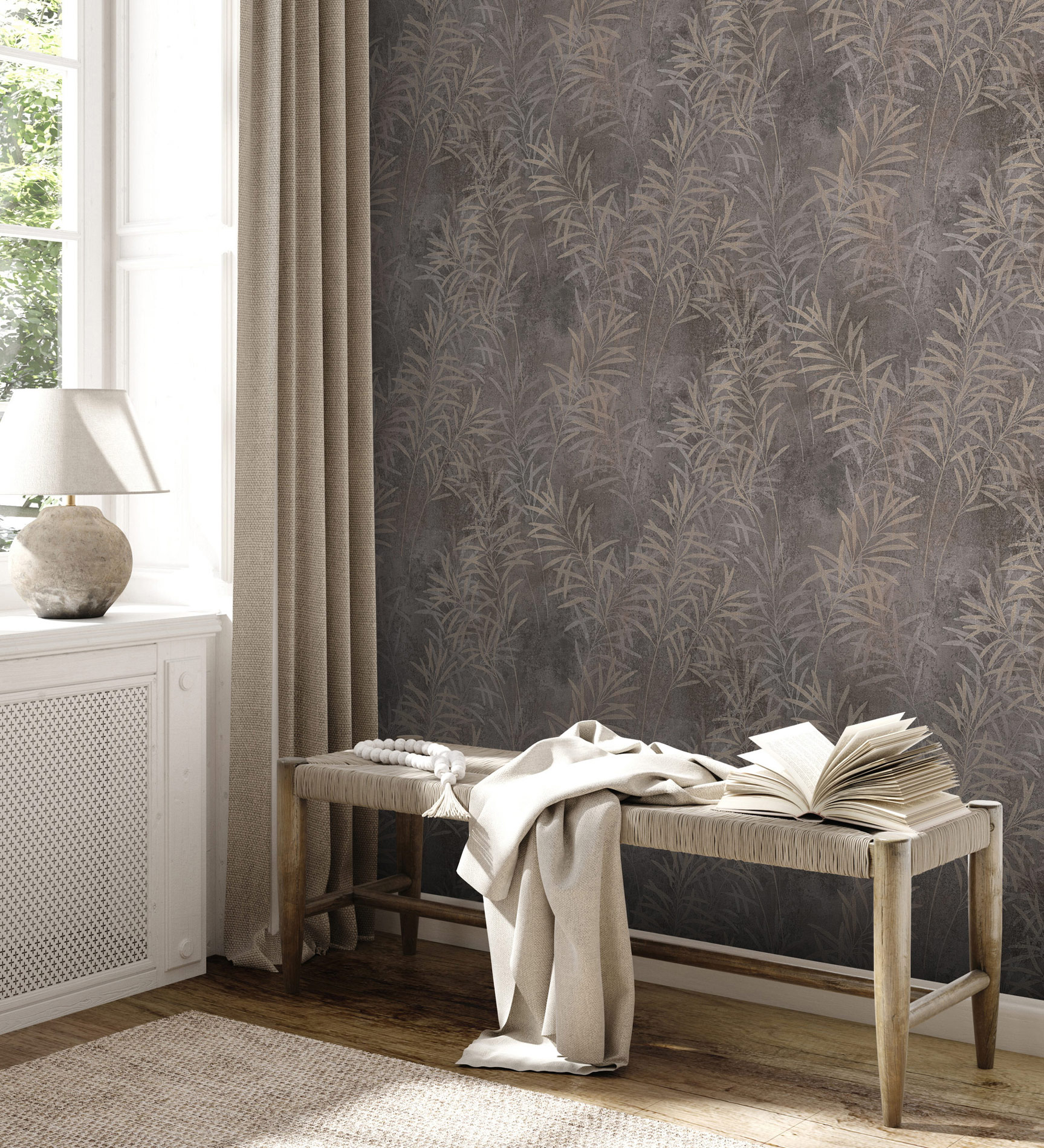 AS Vliestapete Terra Floral grau 389191