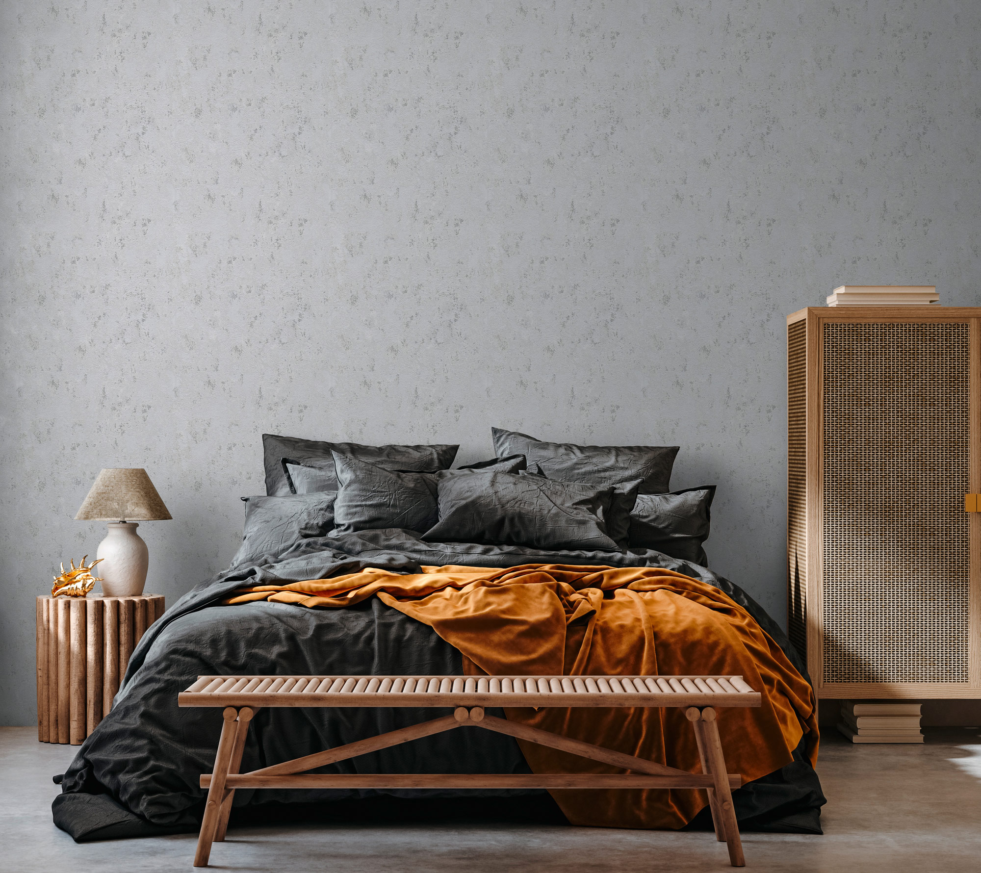 AS Vliestapete Casual Living Grau Struktur 393872