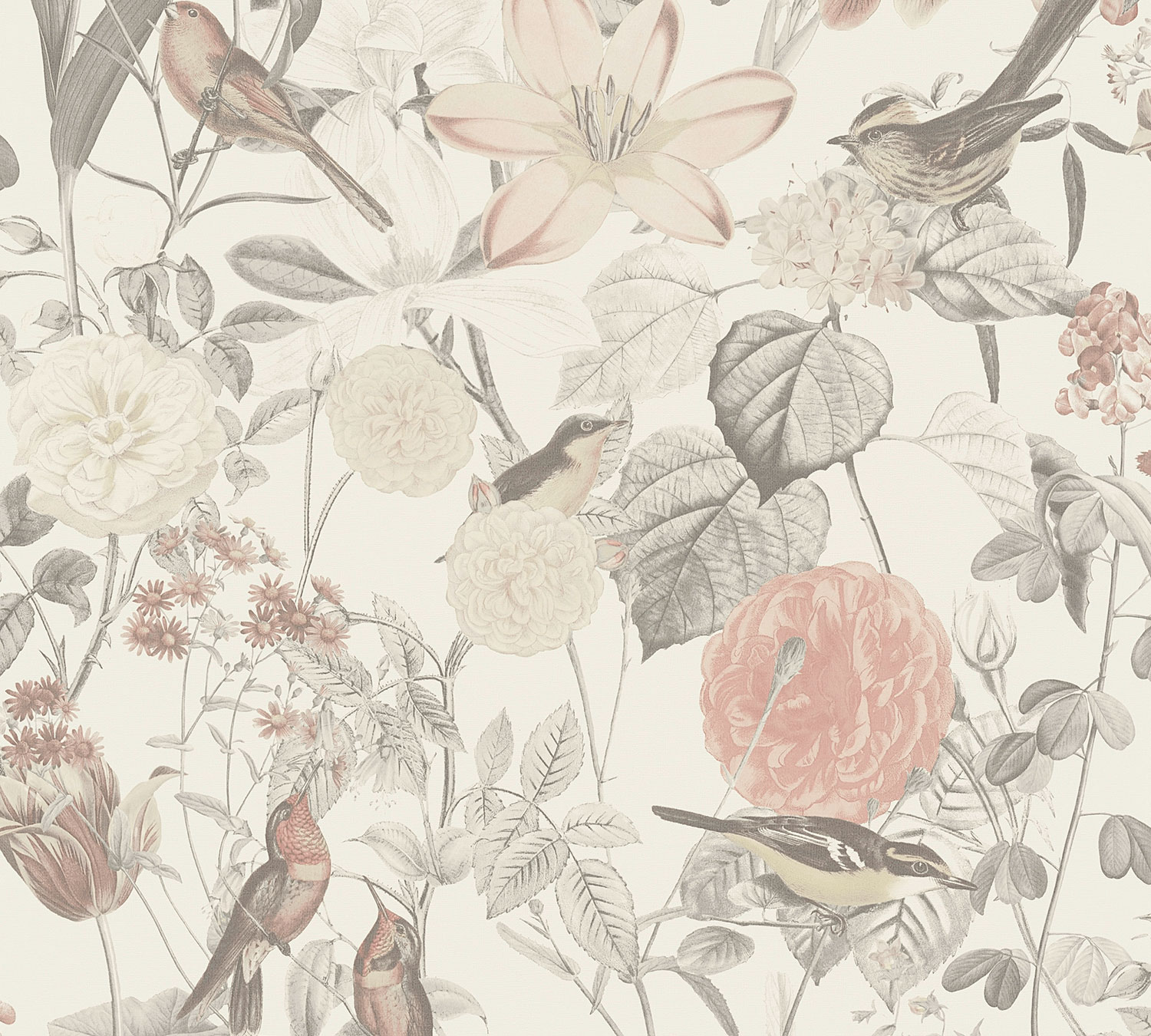 AS Création Vliestapete Exotic Life Blumen Vögel 372762