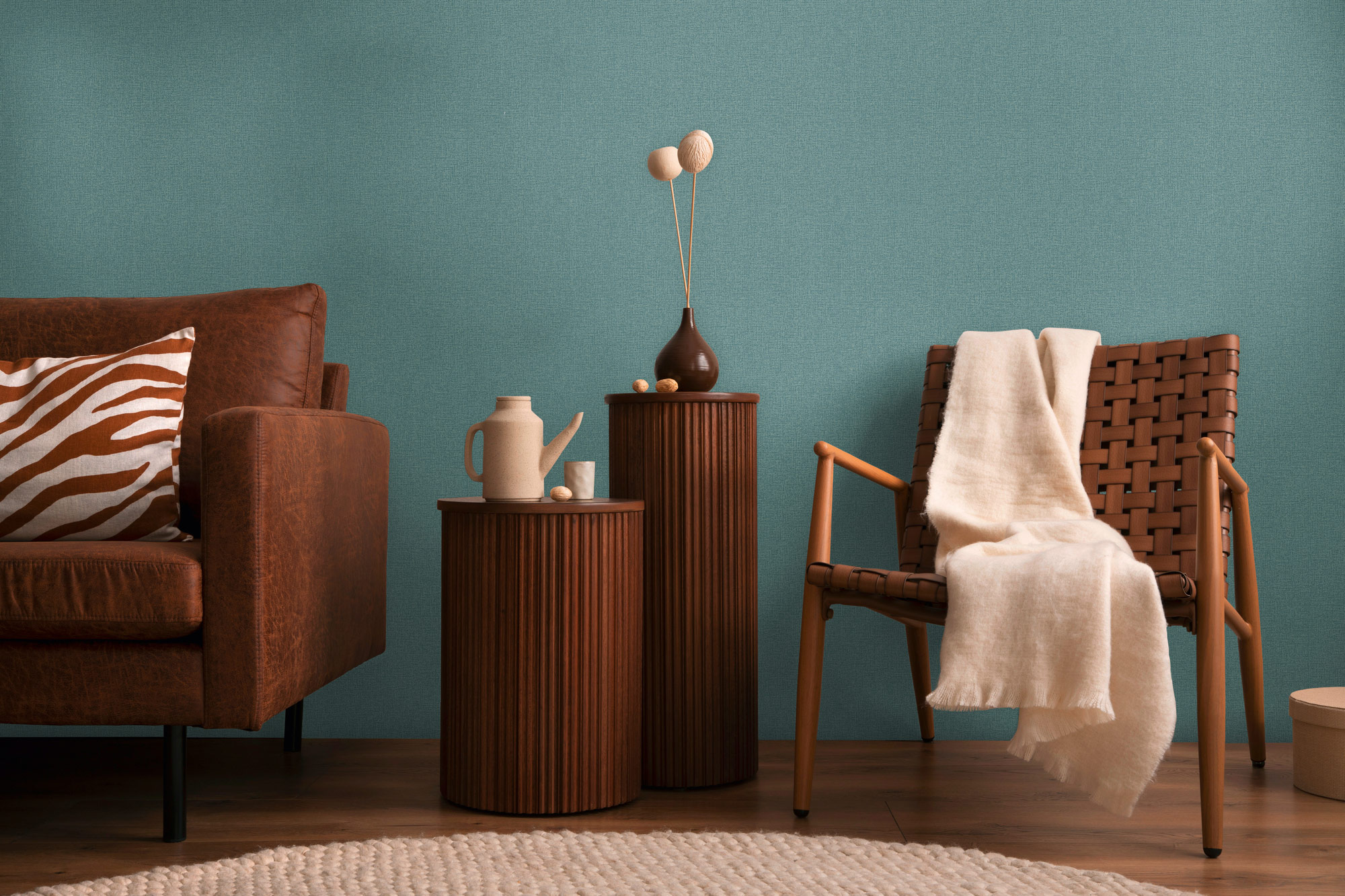 AS Vliestapete CosmoLiving Uni Grün 790655