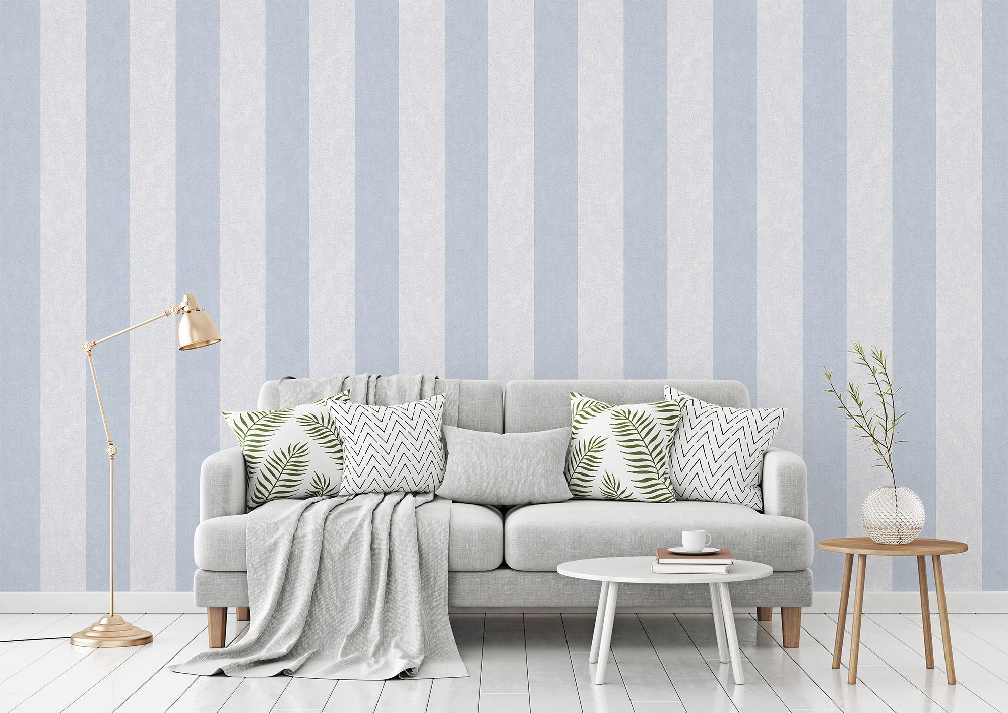 Thomas Vliestapete Blockstreifen blau TLT033 358928