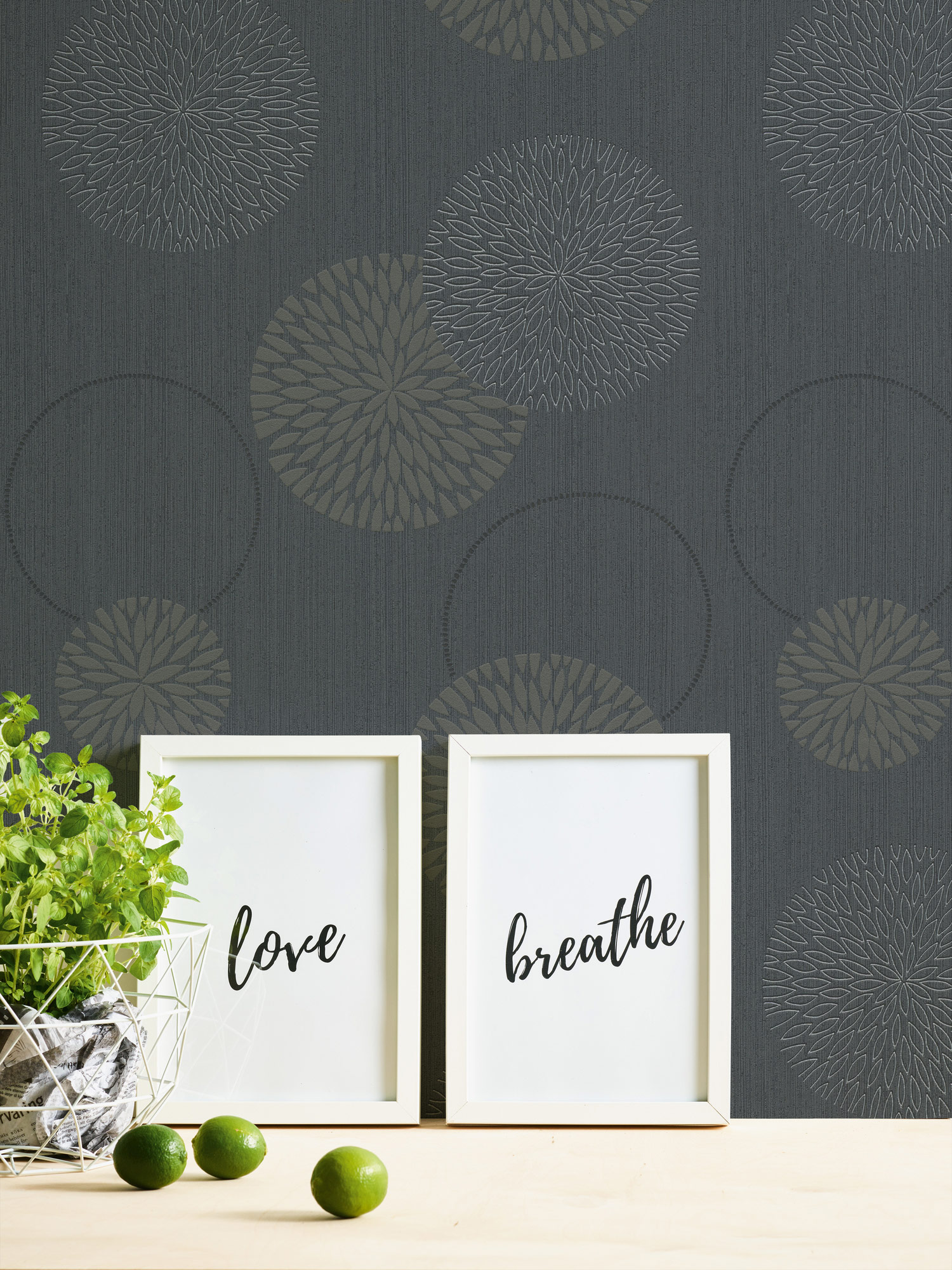 AS Vliestapete Casual Living Grau Kreise 937911