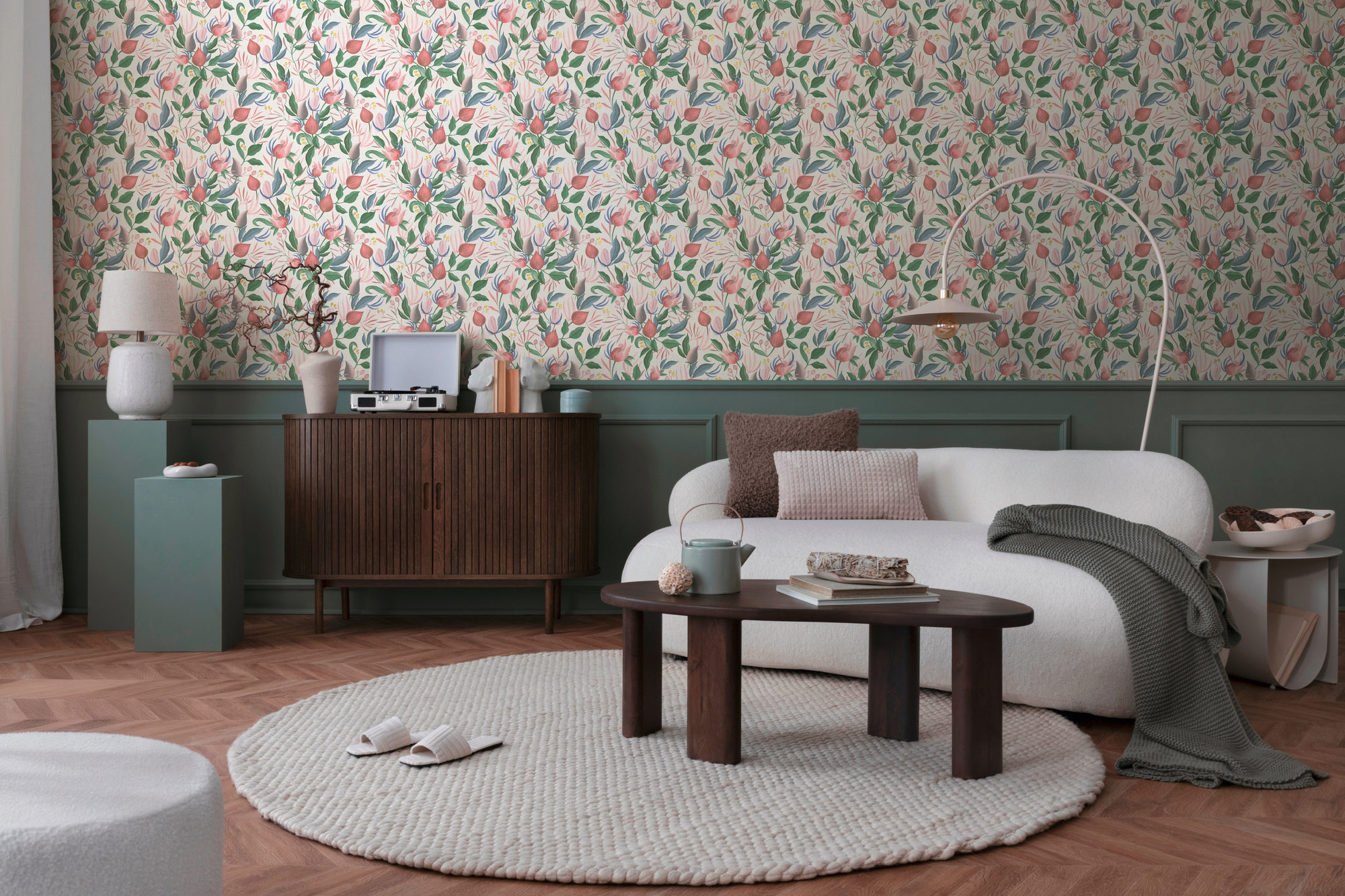 AS Vliestapete CosmoLiving Floral Weiß 790625