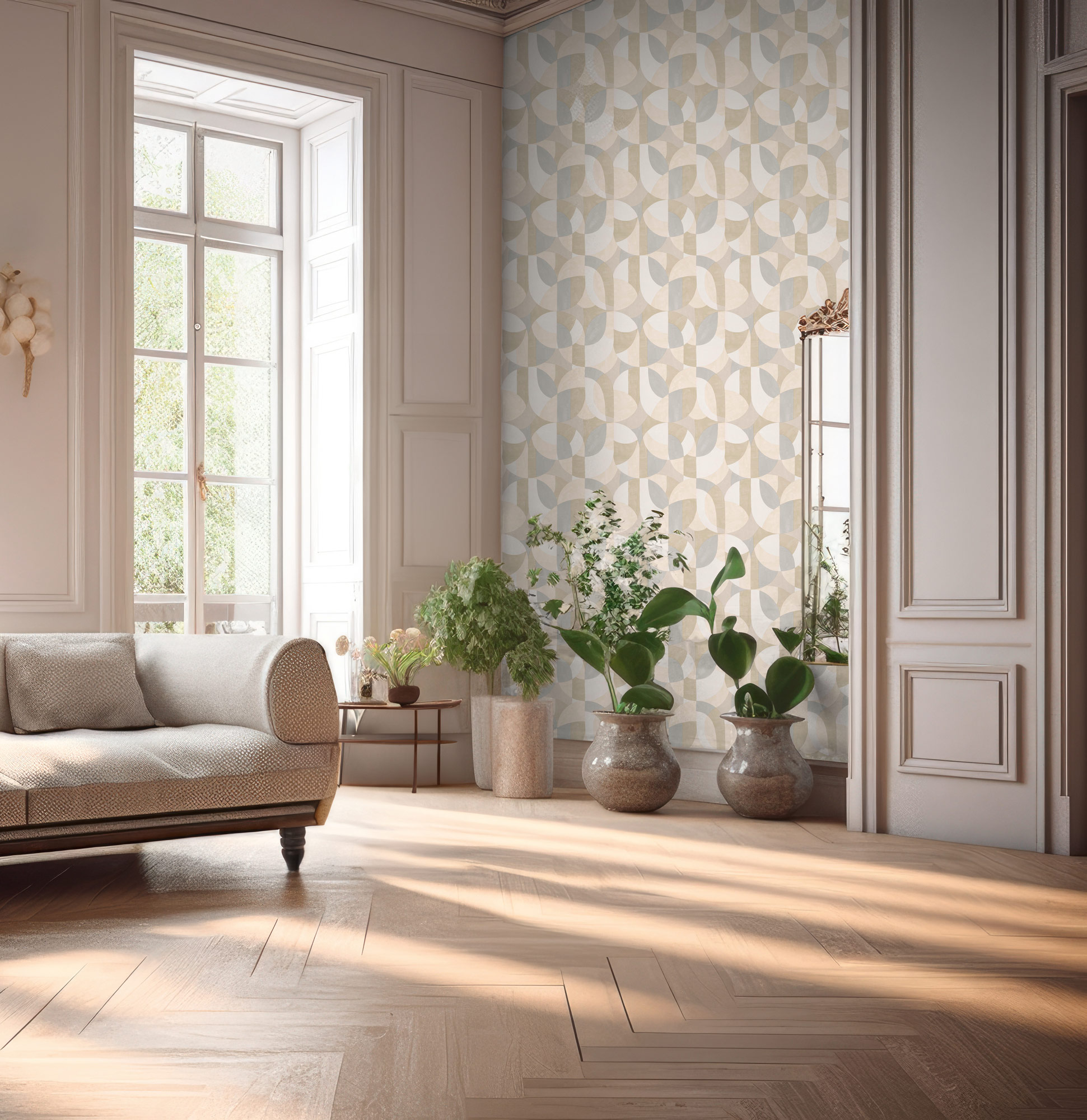 AS Vliestapete French Affair Formen Grau 399324