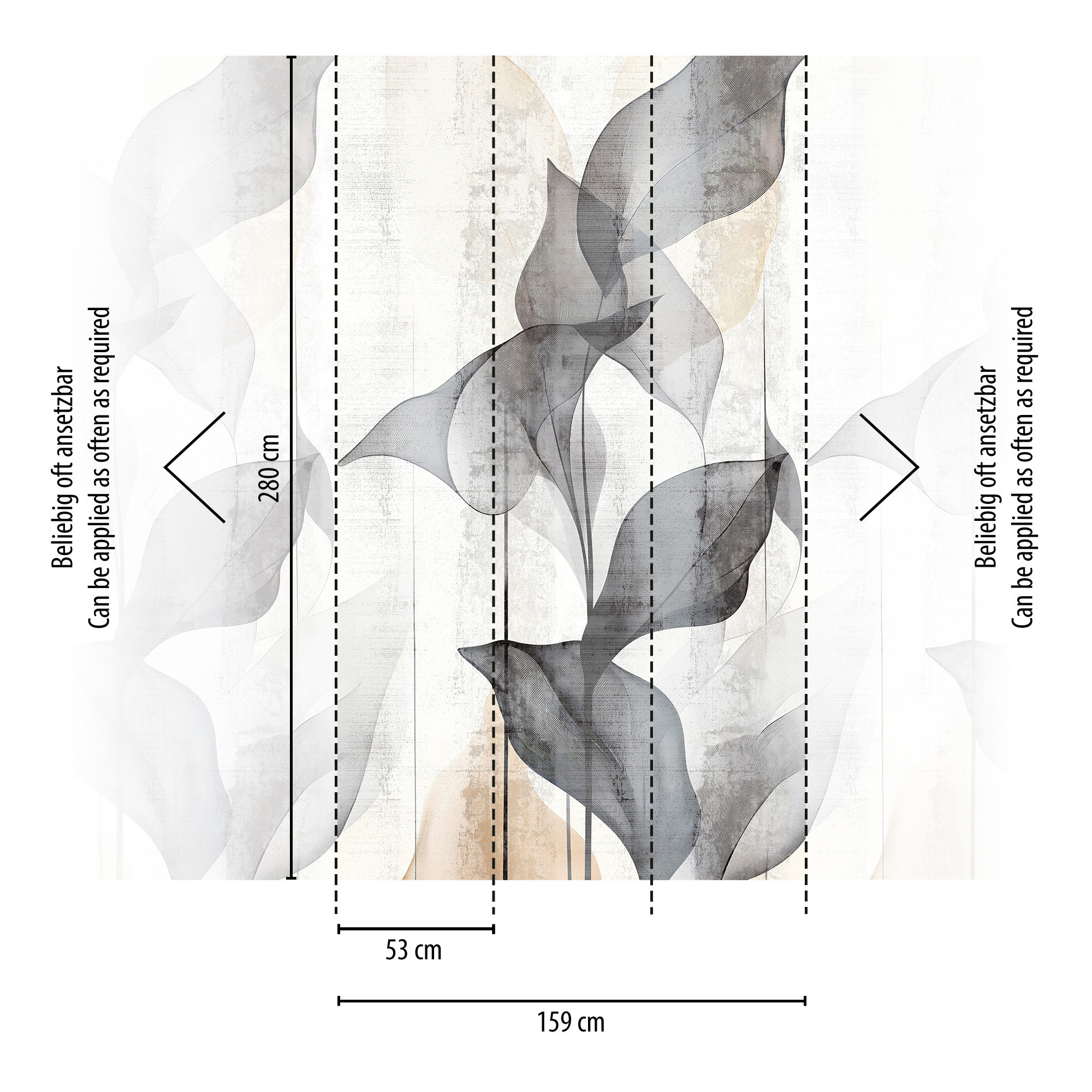 AS Fototapete CosmoLiving Abstrakt Grau 791449