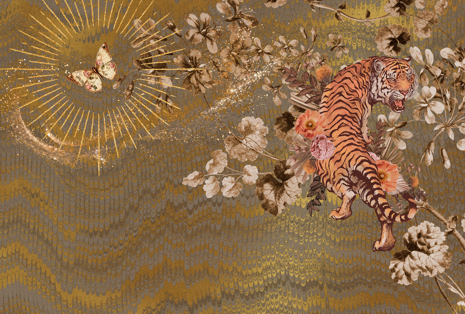 AS Fototapete Walls by Patel 5 Tiger Gold DD134387