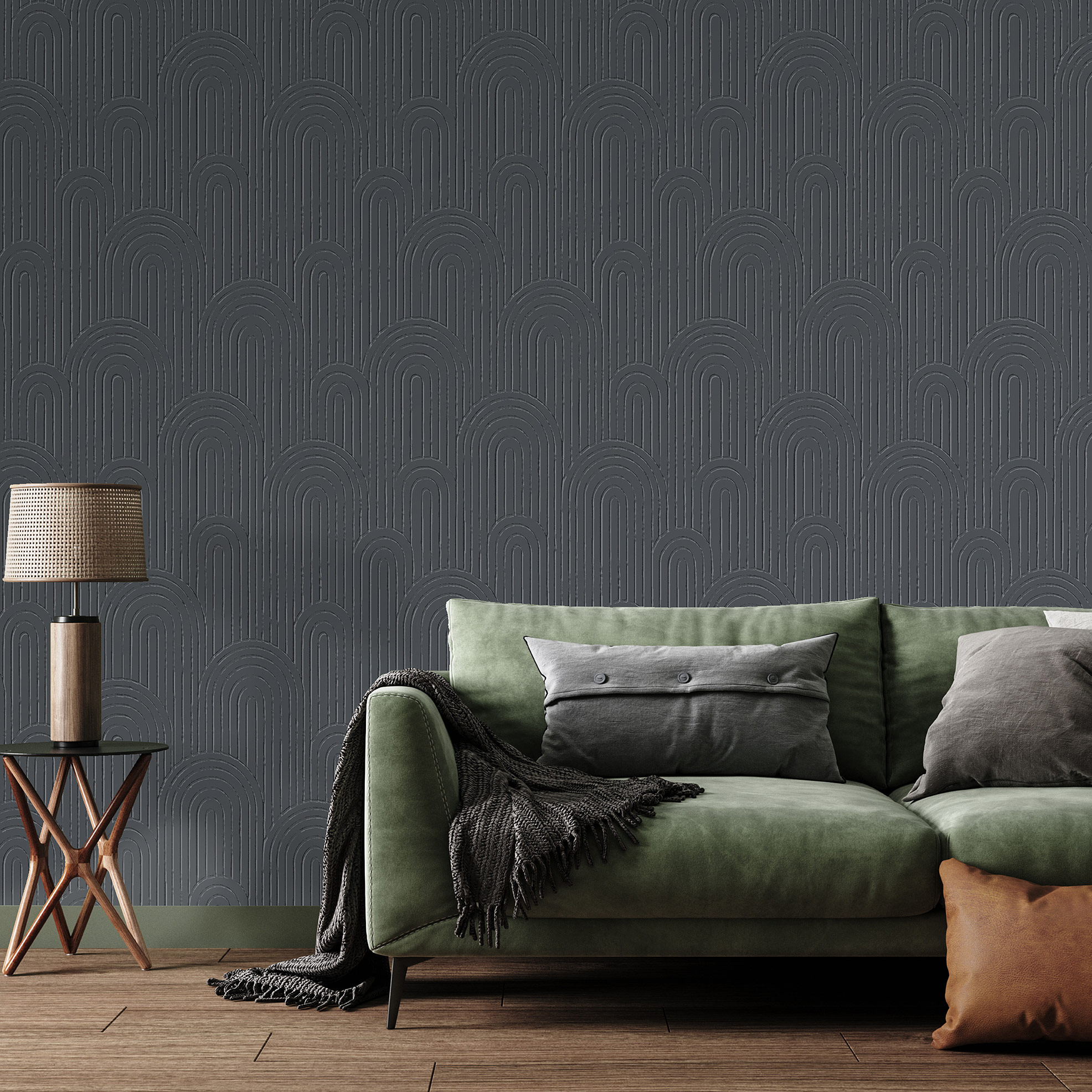 Hohenberger Vliestapete Chalk Colosseo Anthracite 65568