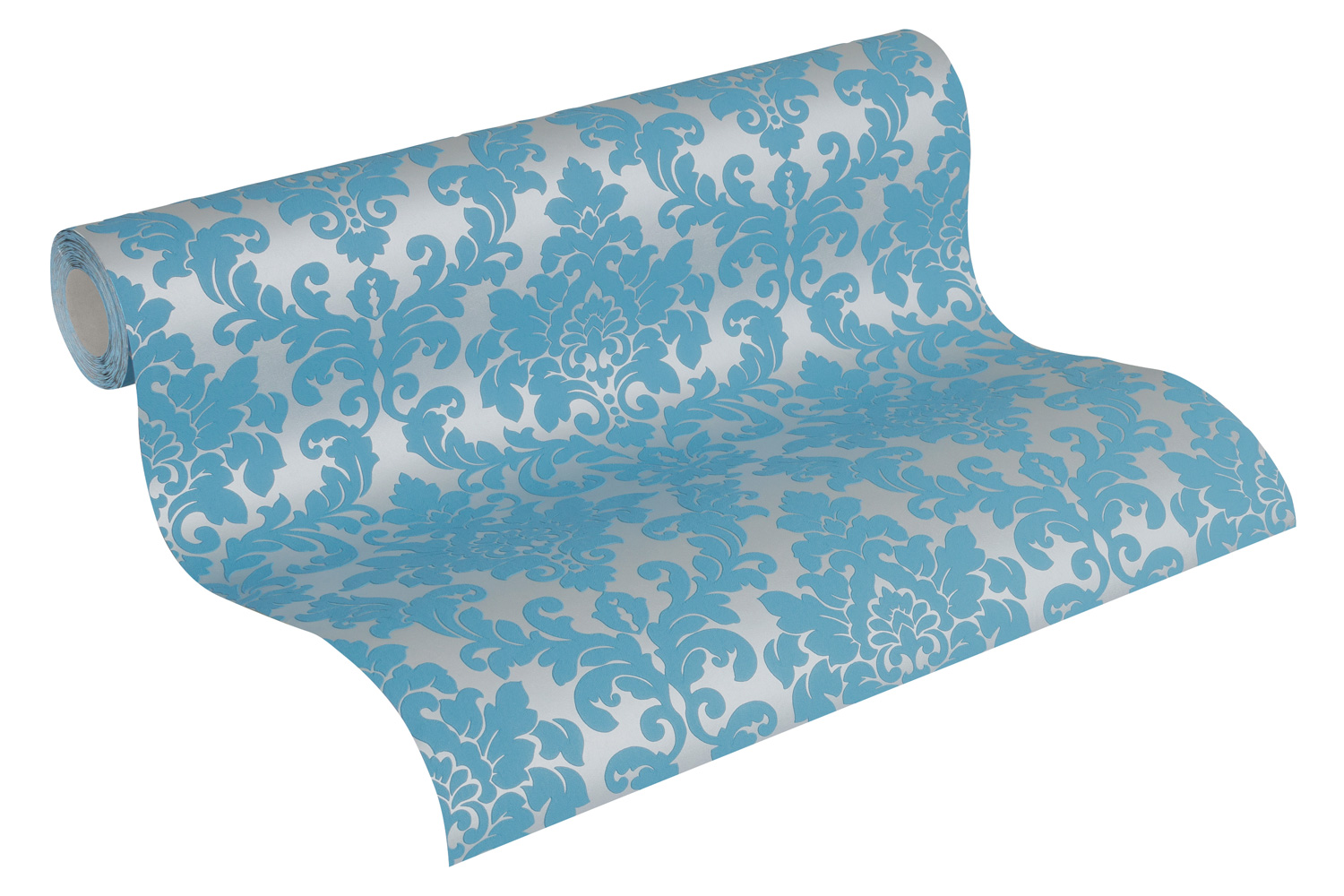 Thomas Vlies-Tapete Barock silber/blau TLT016 - 360954