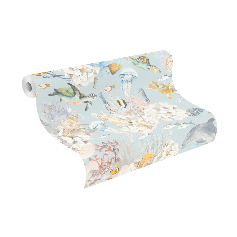 Rasch Vliestapete Kids World Schildkröte Unterwasser 301328