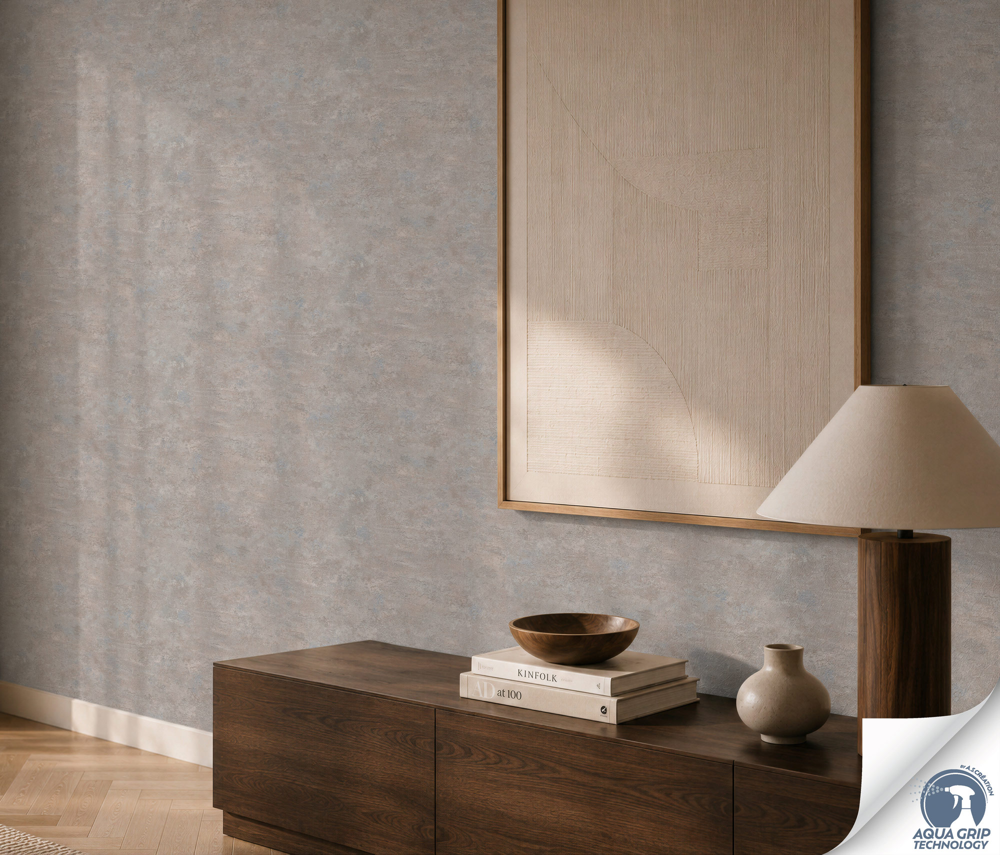 AS Vliestapete Cosiness Designdrop 2 Struktur Grau 793185