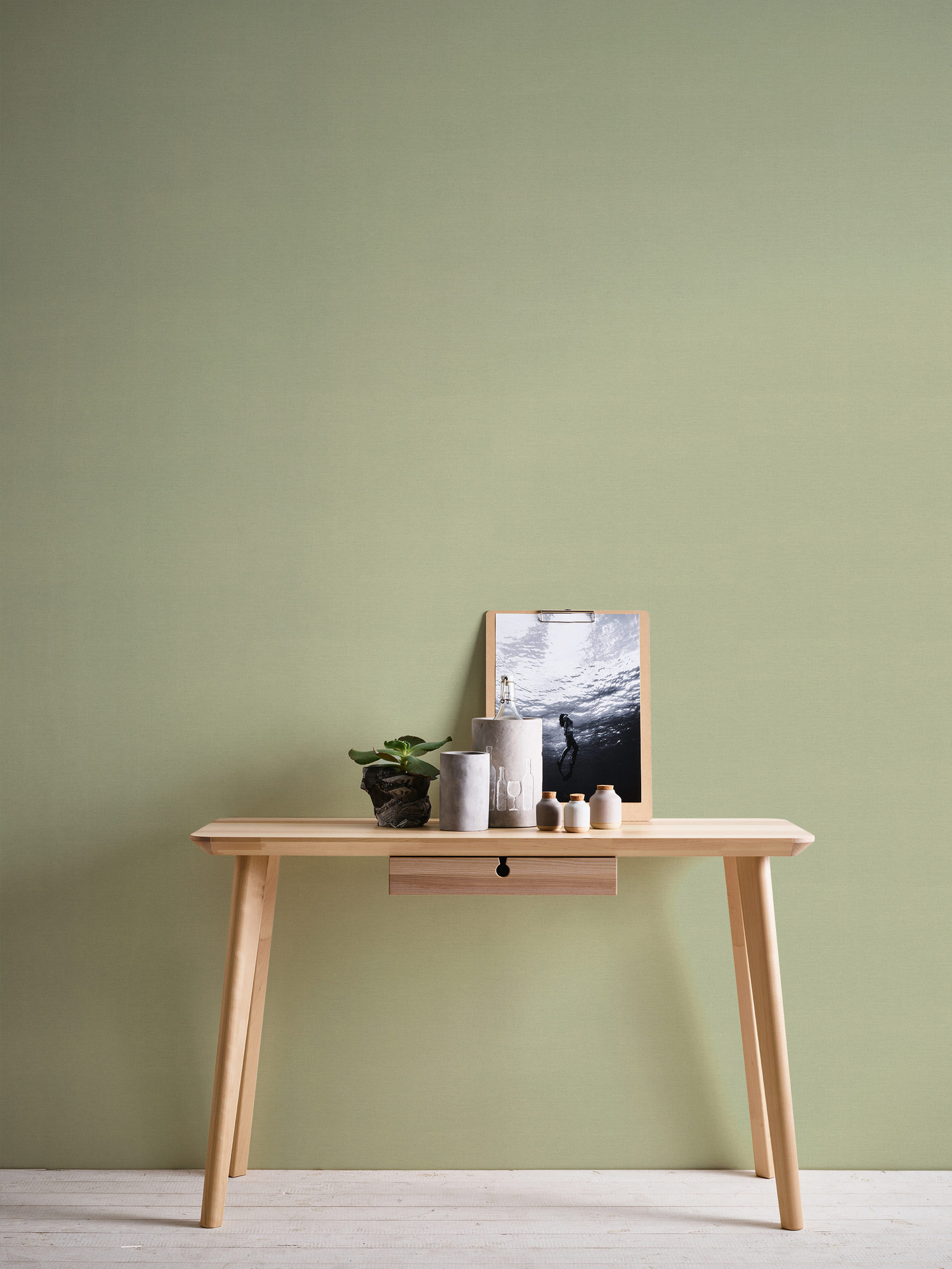 AS Vliestapete PintWalls II Unitapete Grün 371788