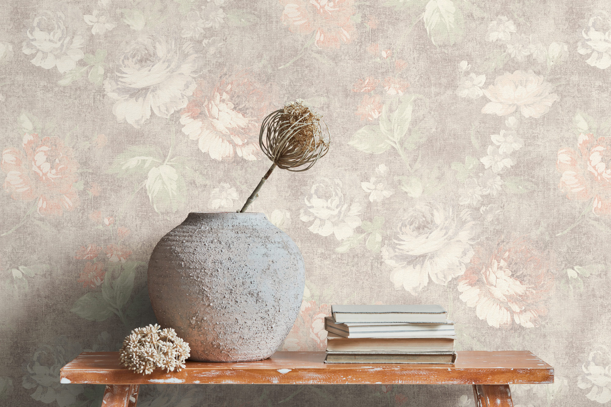 AS Vliestapete Styleguide Natürlich Blumen Creme 336042