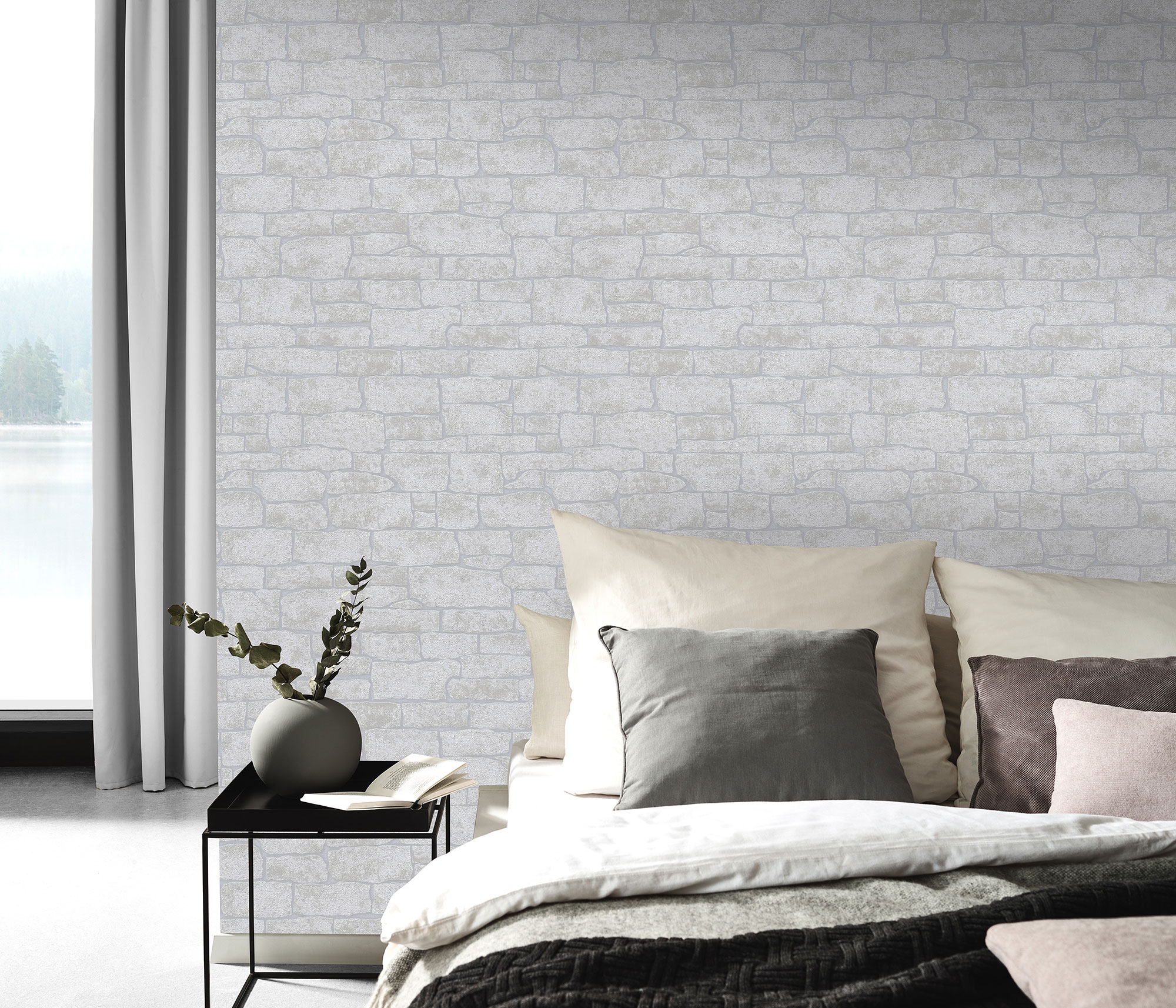 Erismann Vliestapete Imitations 2 grau Steinoptik 1009110