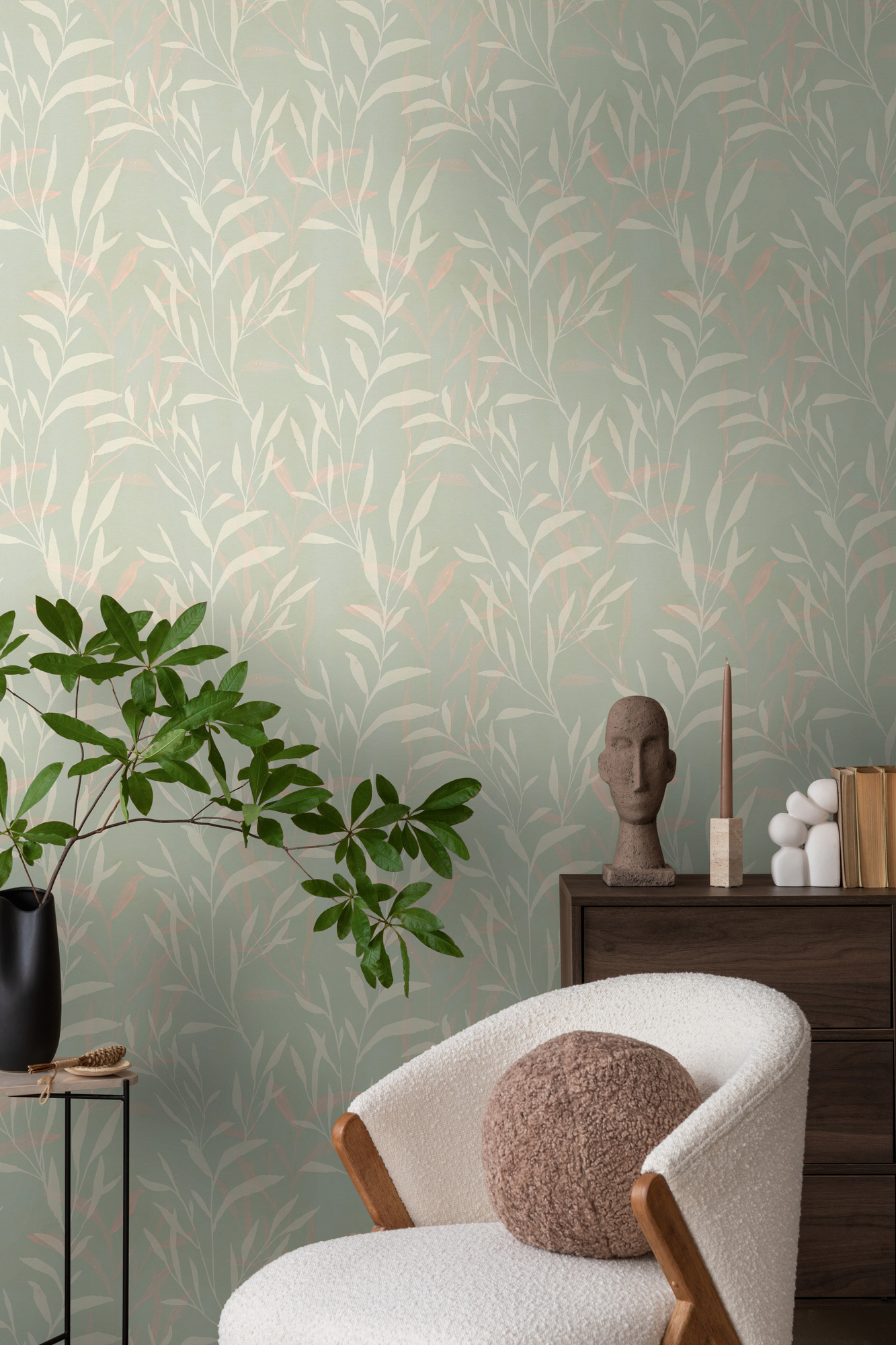 AS Vliestapete Anna d'Andrea Blätter Creme 782221