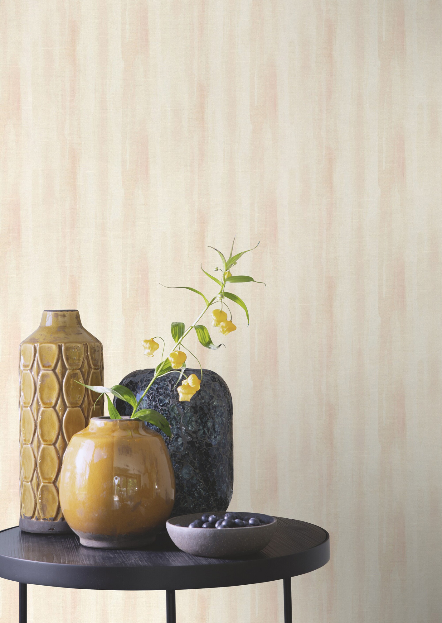 Rasch Vliestapete Peonies Rosa Streifen 509342