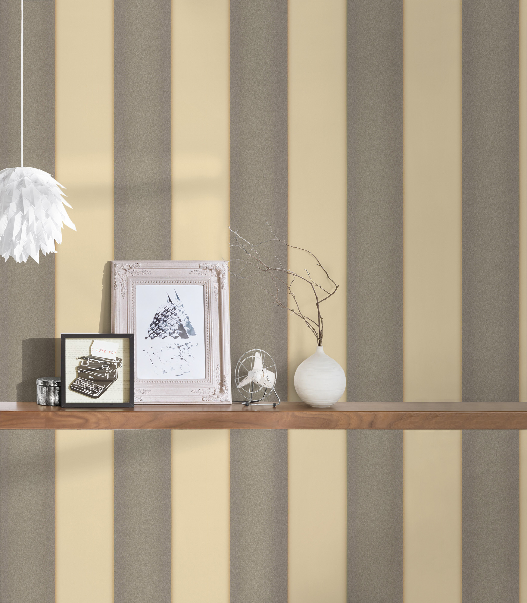 AS Création Vliestapete Versace Streifentapete Grau 935465