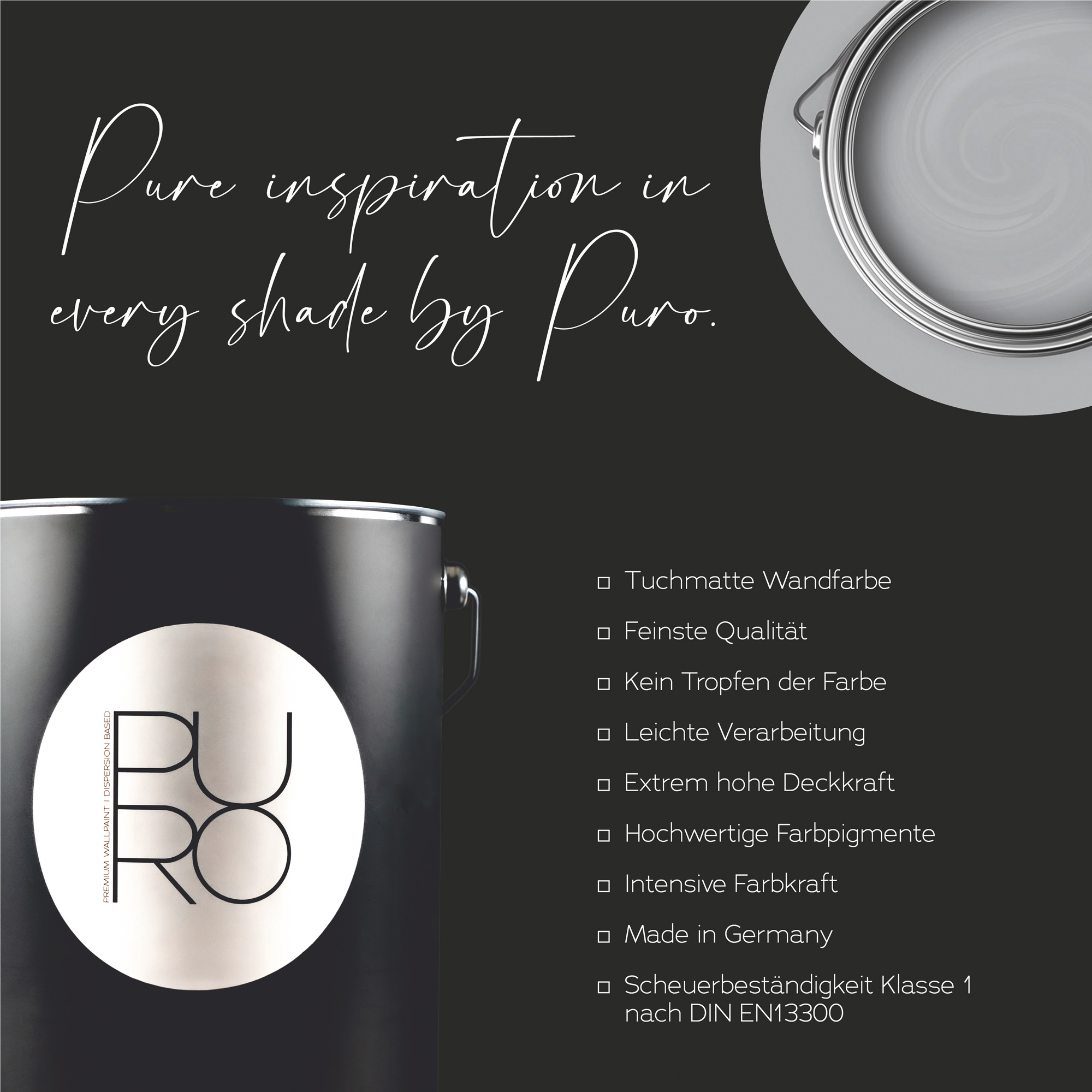 AS Premium Innenwandfarbe Puro c1002 cool grey 1 L