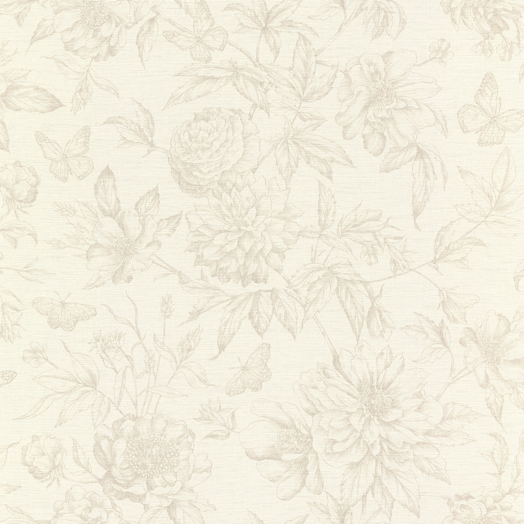 Rasch Vliestapete Peonies Weiß Blumen 793932