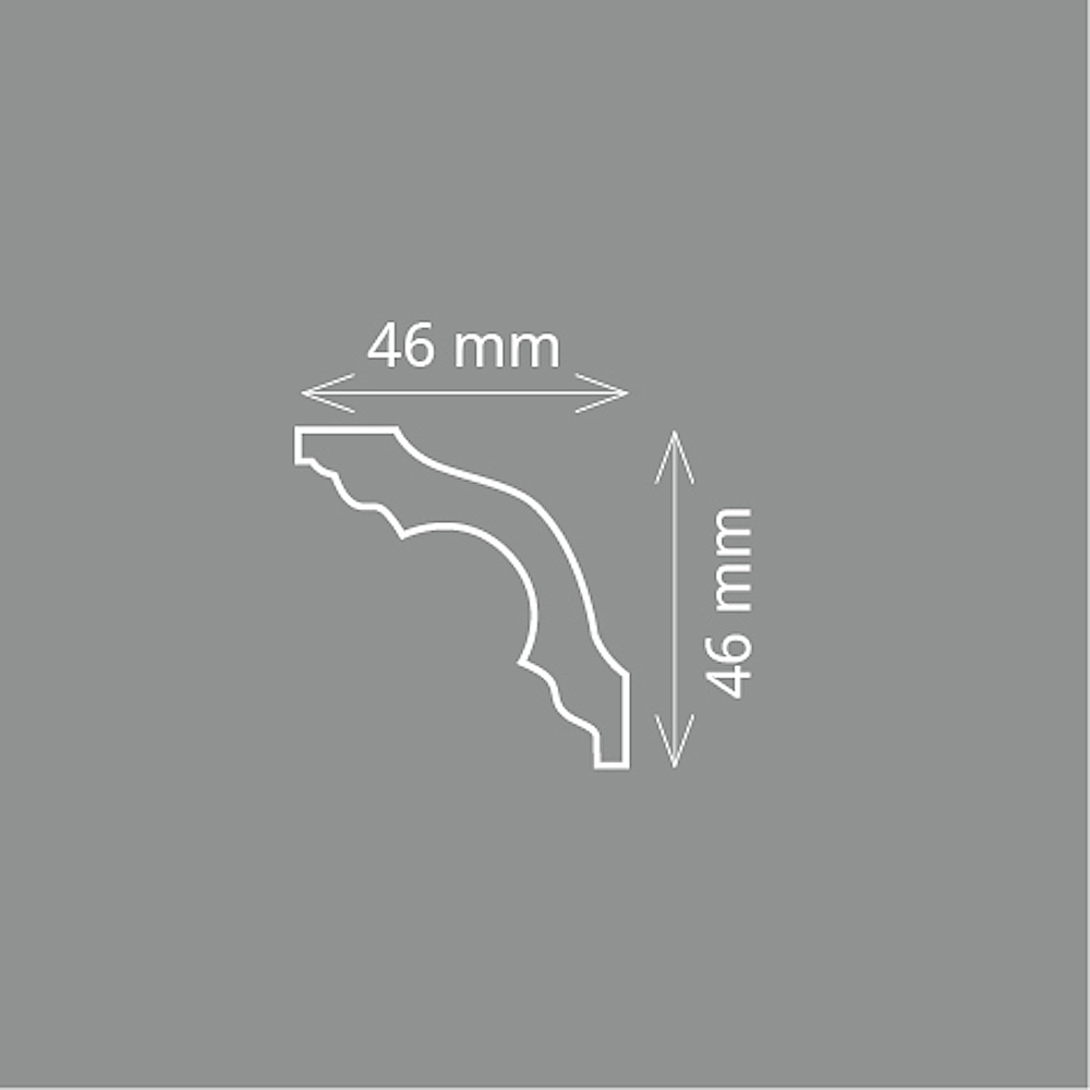 Homestar Stuckleiste Styropor Zierleiste  K 50 | weiss