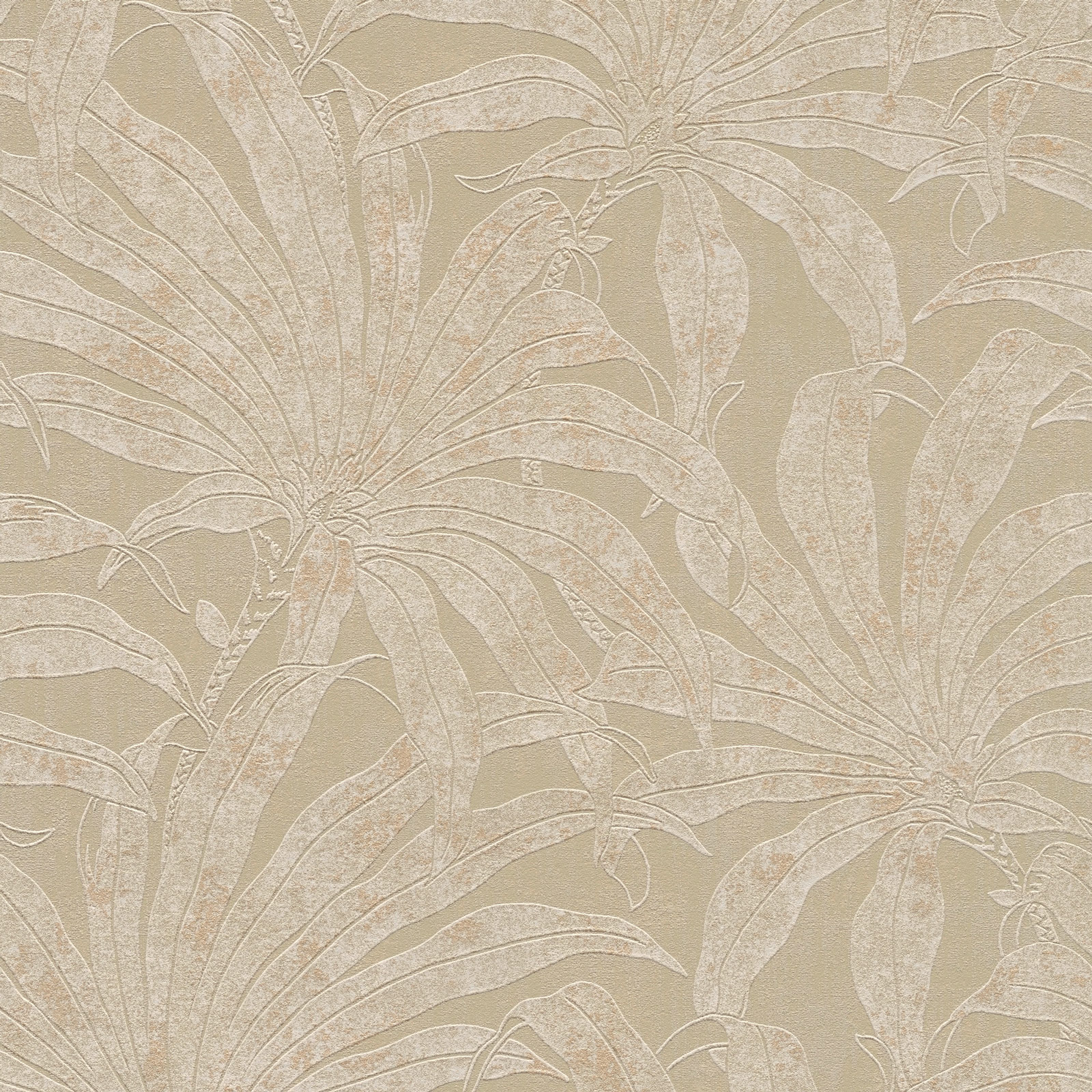 AS Vliestapete Jade 2 Grau  Pflanzen  395014