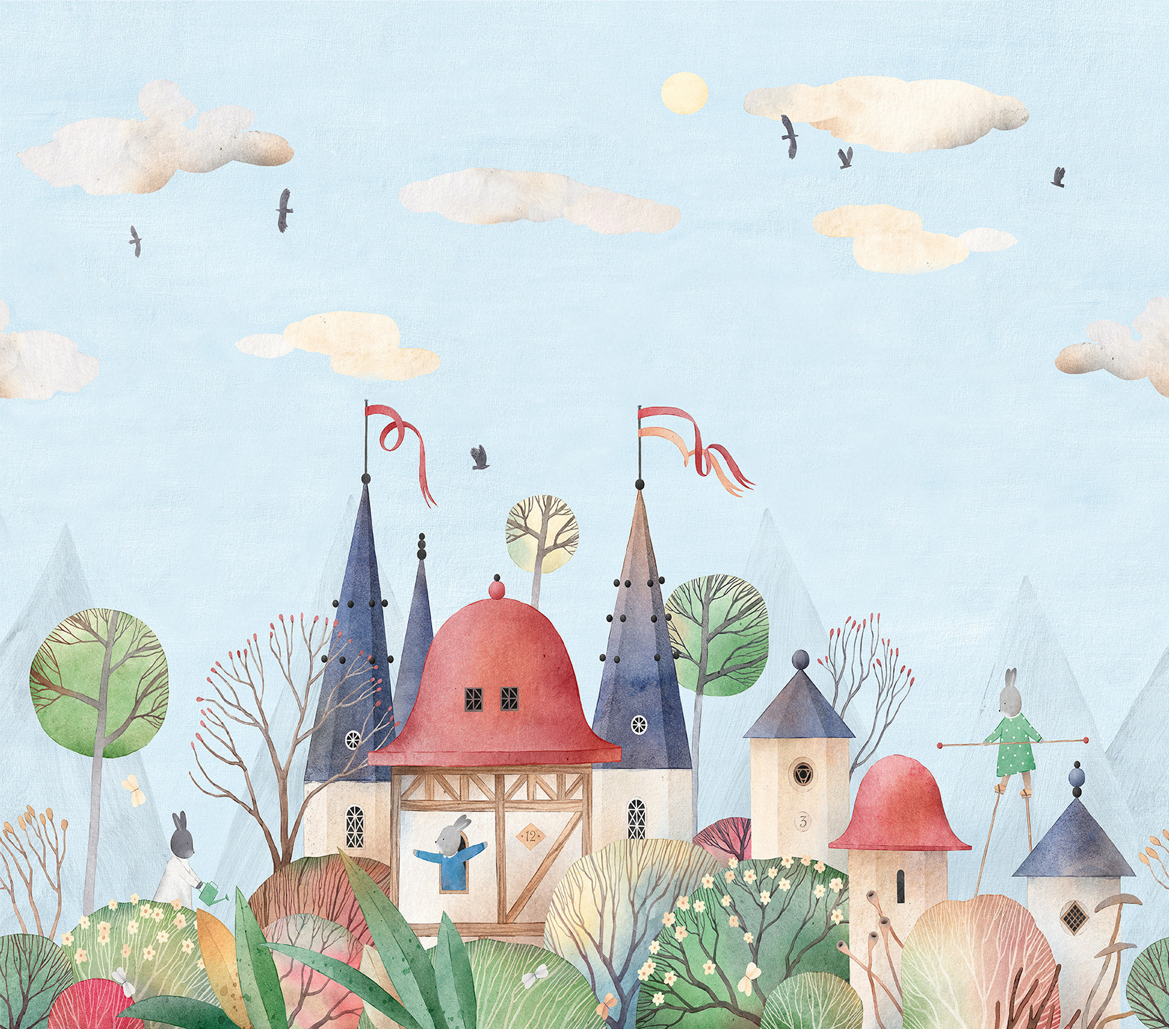 Decoprint Fototapete Cute Walls Waldkaninchen CW60071