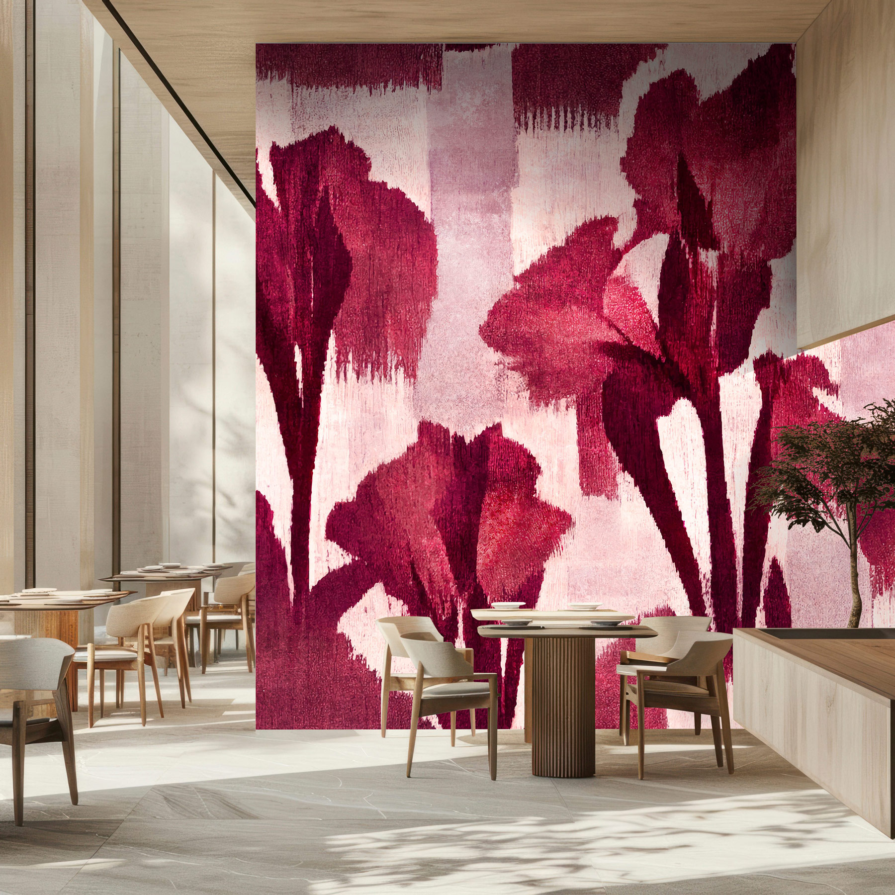 AS Fototapete Walls by Patel 5 Blumen Dunkelrot DD134231