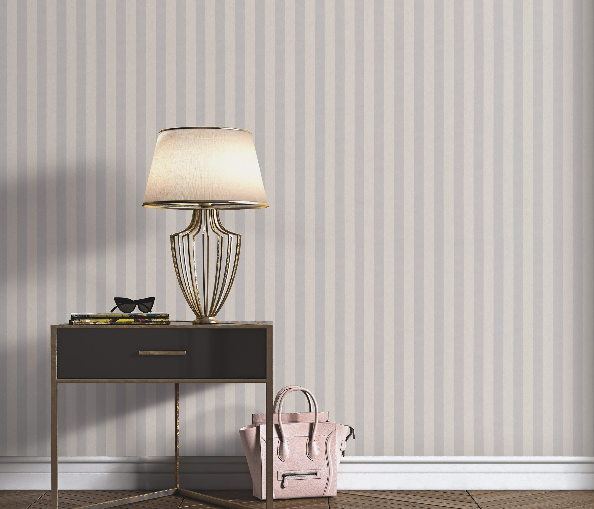 Erismann Vliestapete Versailles Streifen taupe 1029037