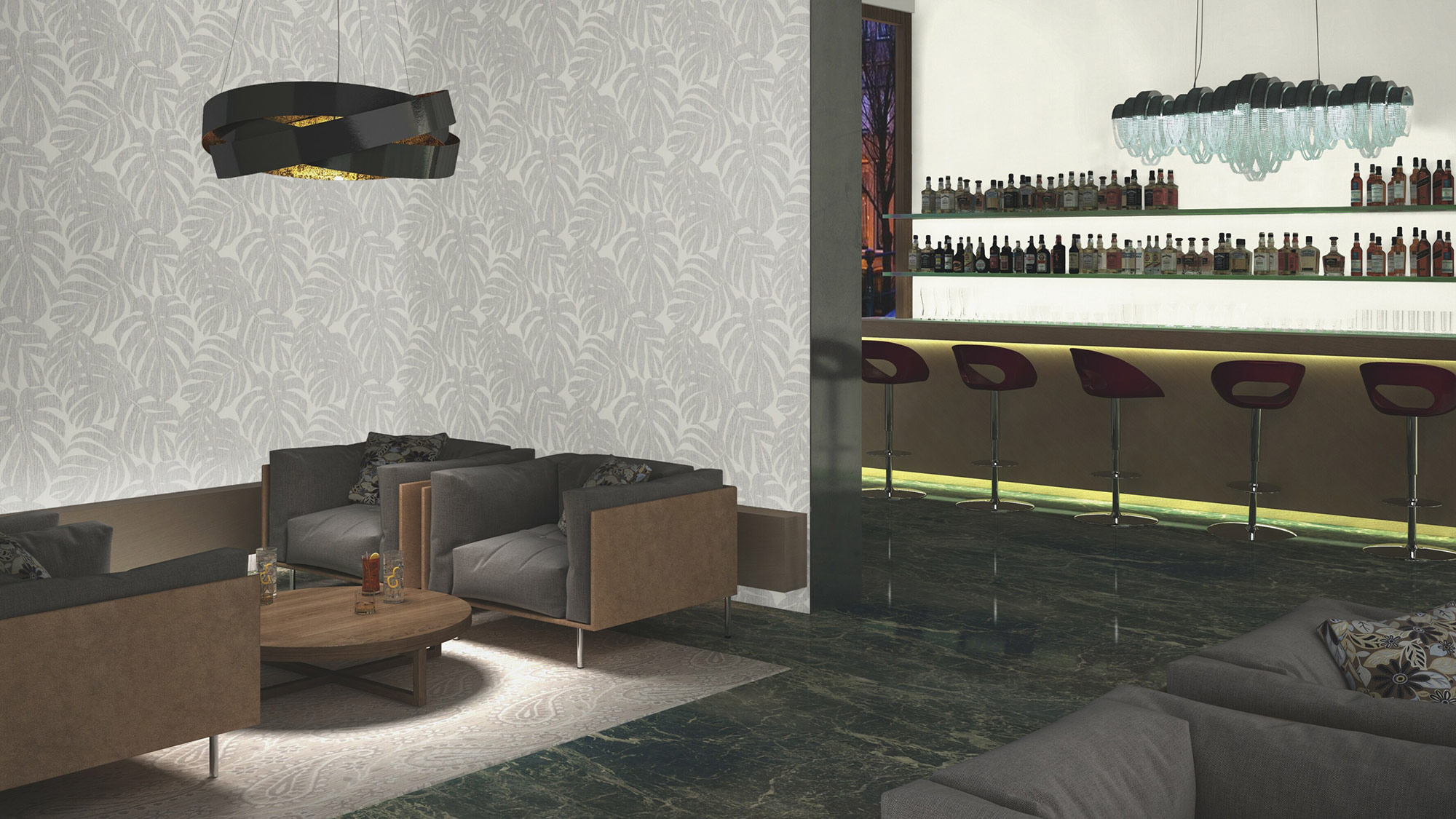 Rasch Vliestapete Welcome Home Grau-Mittelgrau 653137