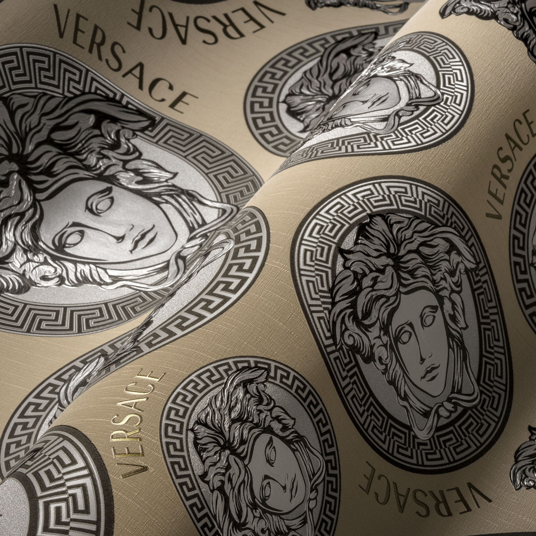 AS Vliestapete Versace 5 Luxustapete Beige 386114