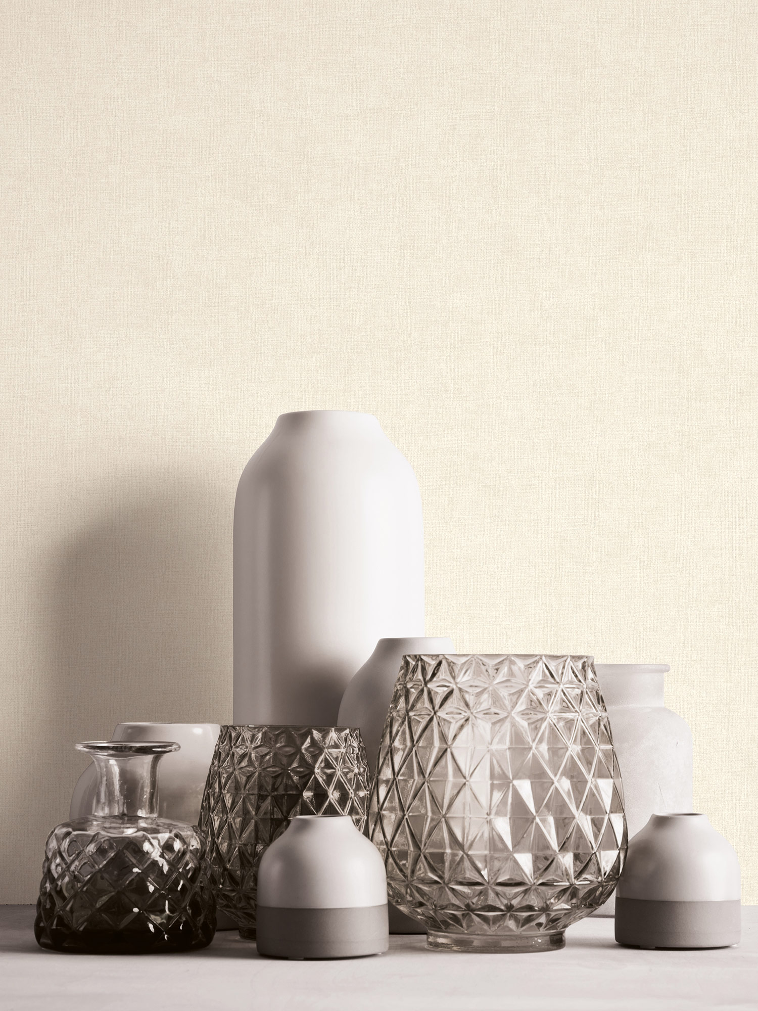 AS Vliestapete MS Hot Spots Unis Creme 367203