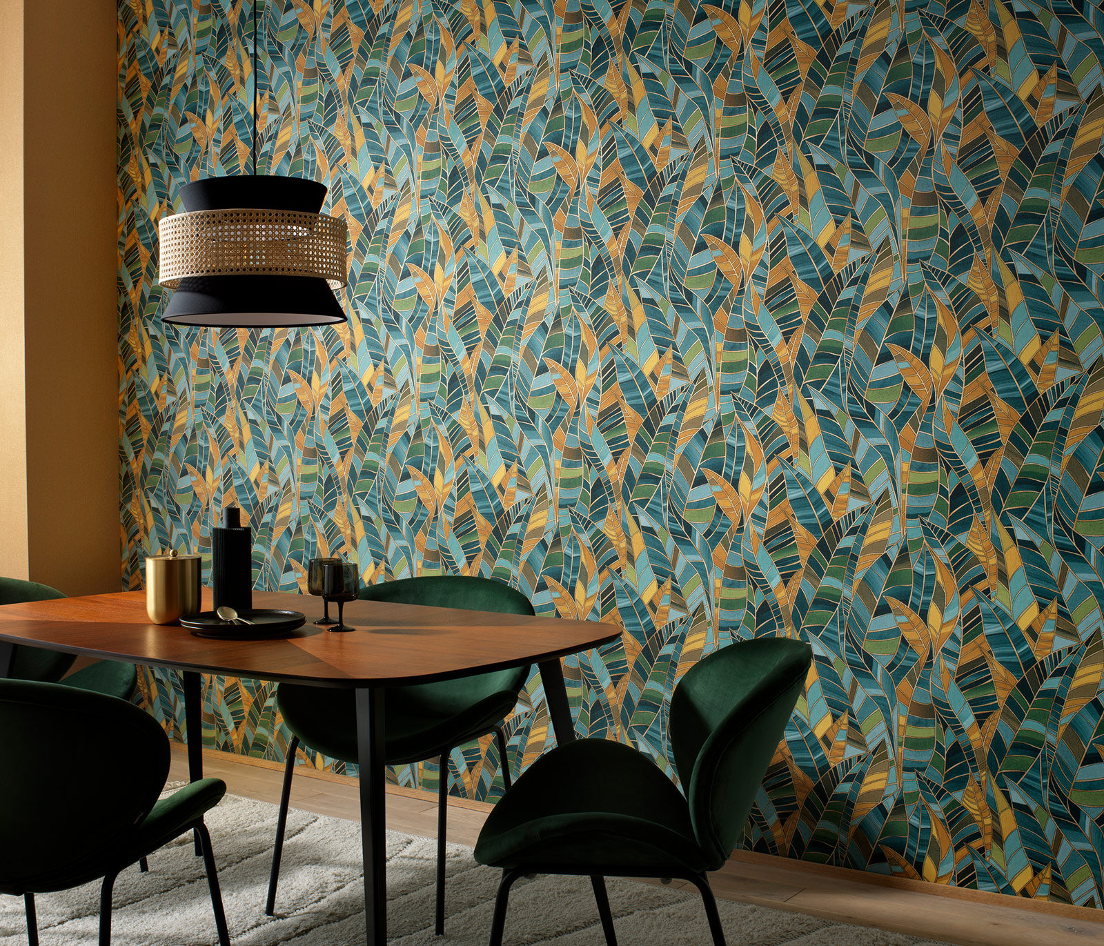 Erismann Vliestapete Elle 4 grün Blätter 1044619