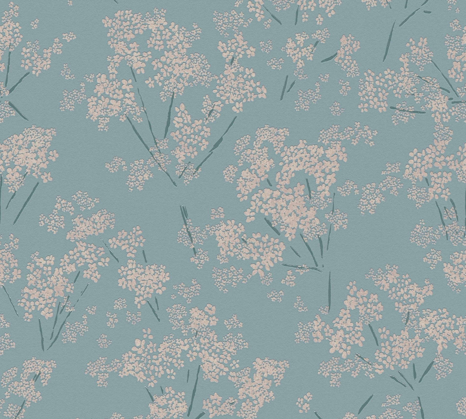 AS Vliestapete Casual Living Blau Blümchen 395485