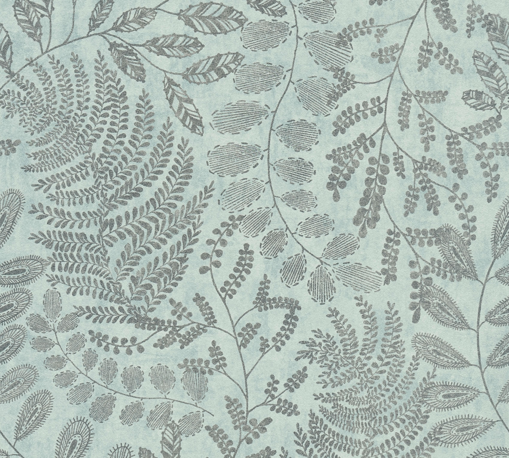 AS Vliestapete The BOS mintblau Blumentapete 388301