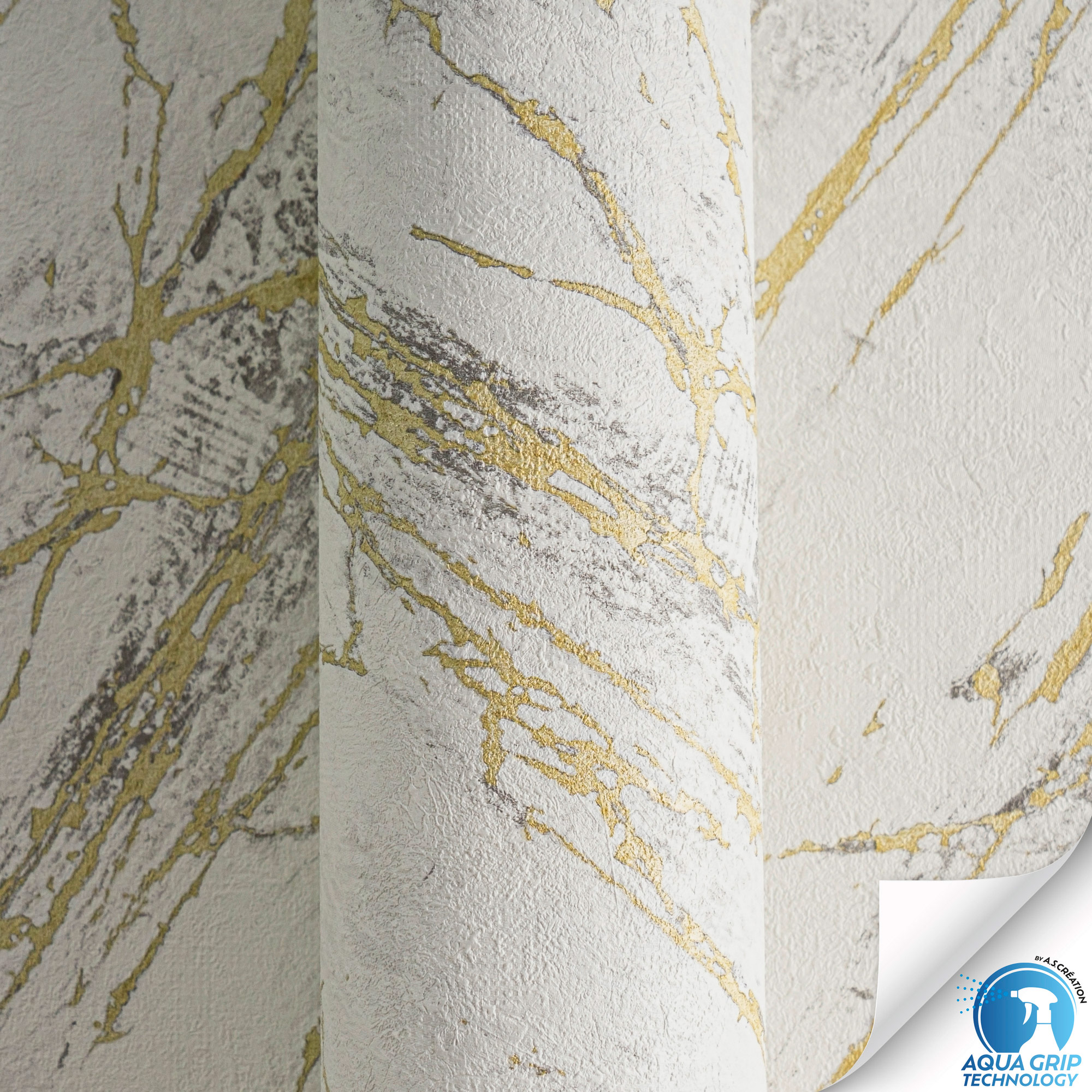 AS Vliestapete WOW Designdrop Marmortapete Weiß 784581