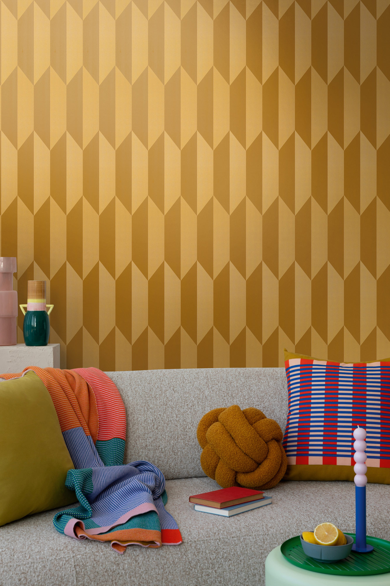 AS Vliestapete CosmoLiving 3D Gold 790866