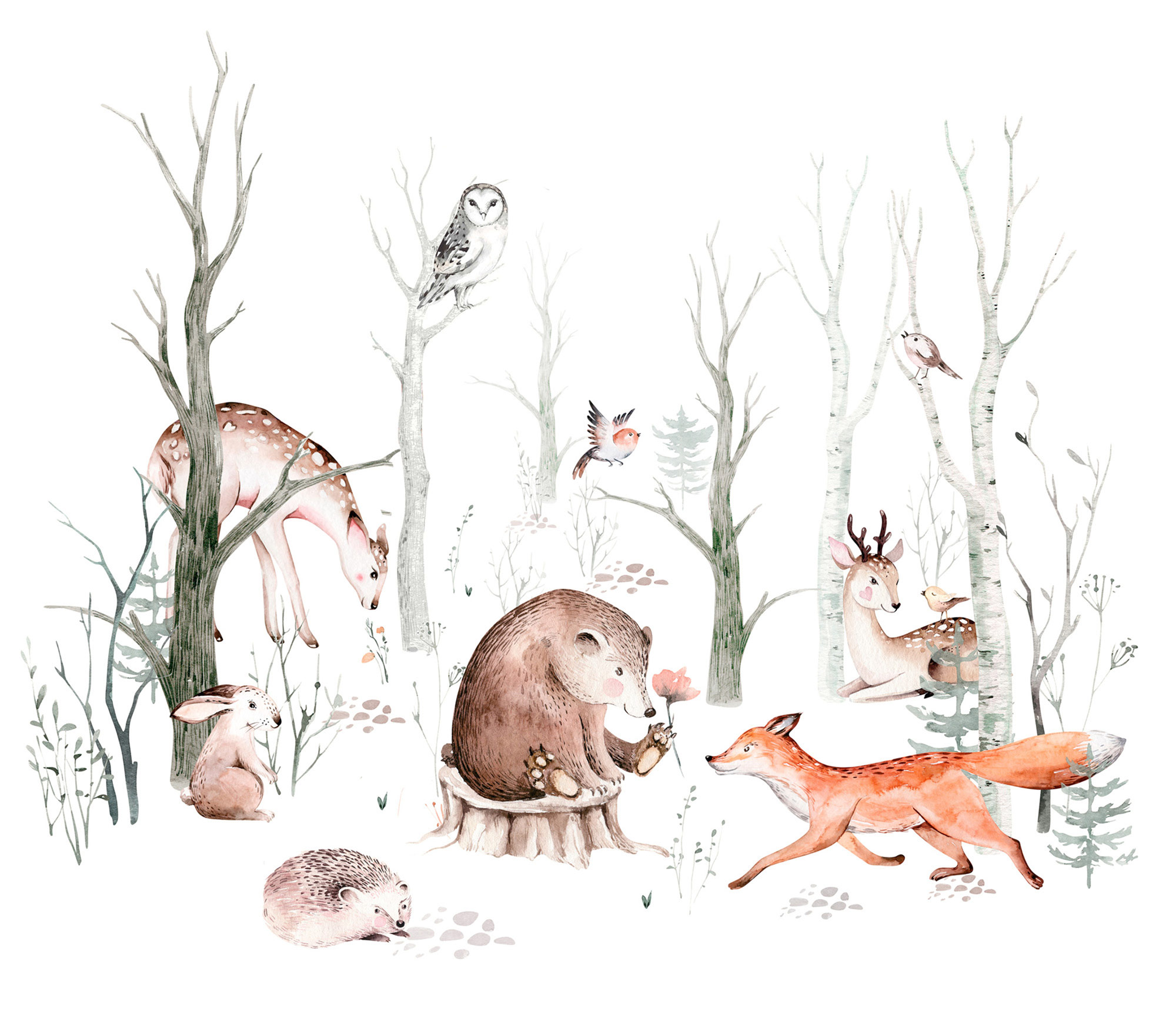 Rasch Fototapete Kids World 2 Grün-Hellgrün 364903