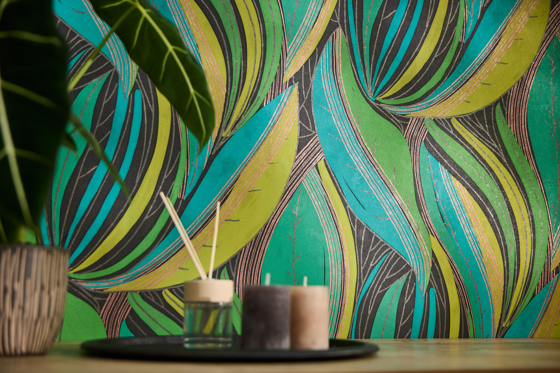 AS Vliestapete MS Hot Spots Floral Grün 786551