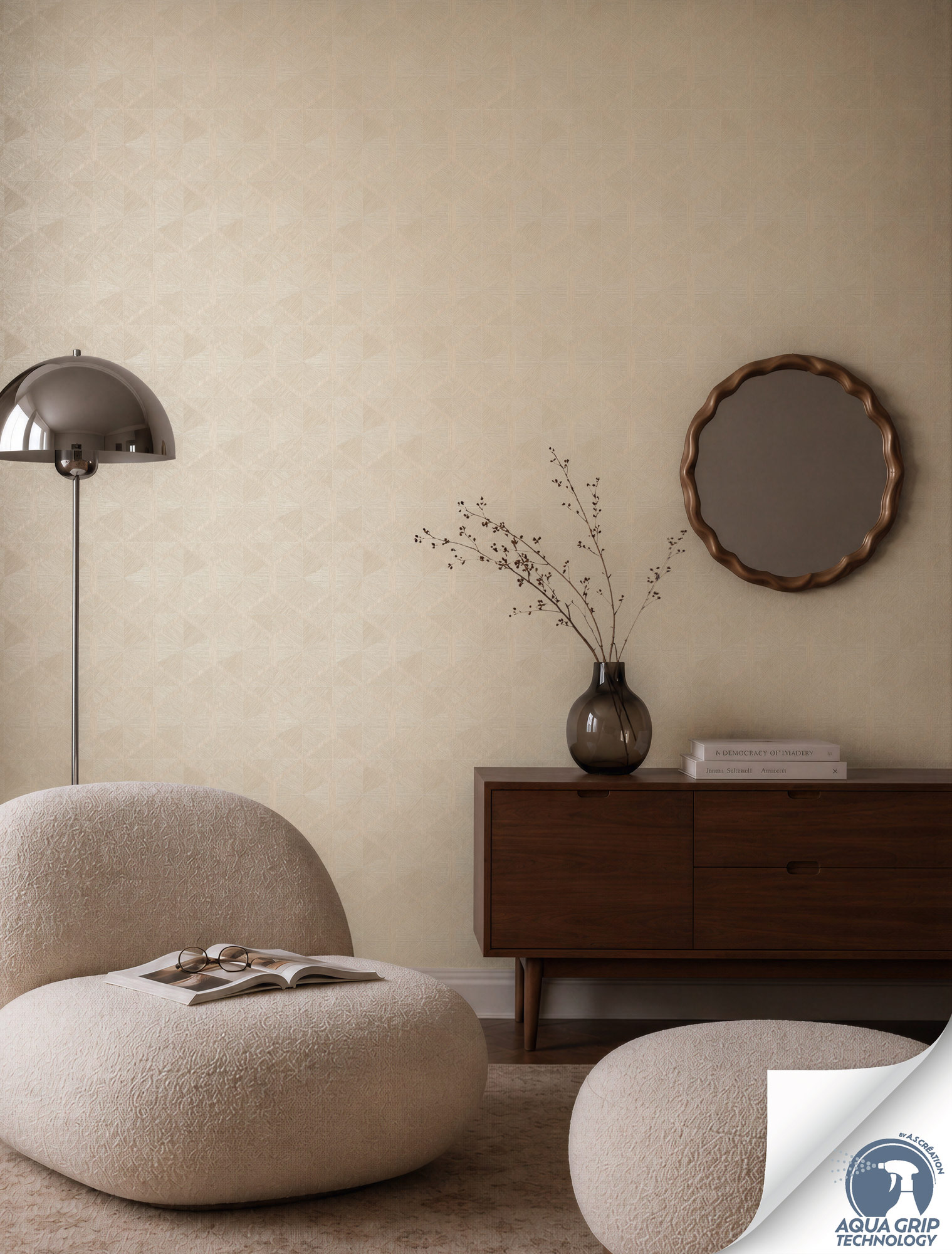 AS Vliestapete Cosiness Designdrop 2 Grafik Creme 793192