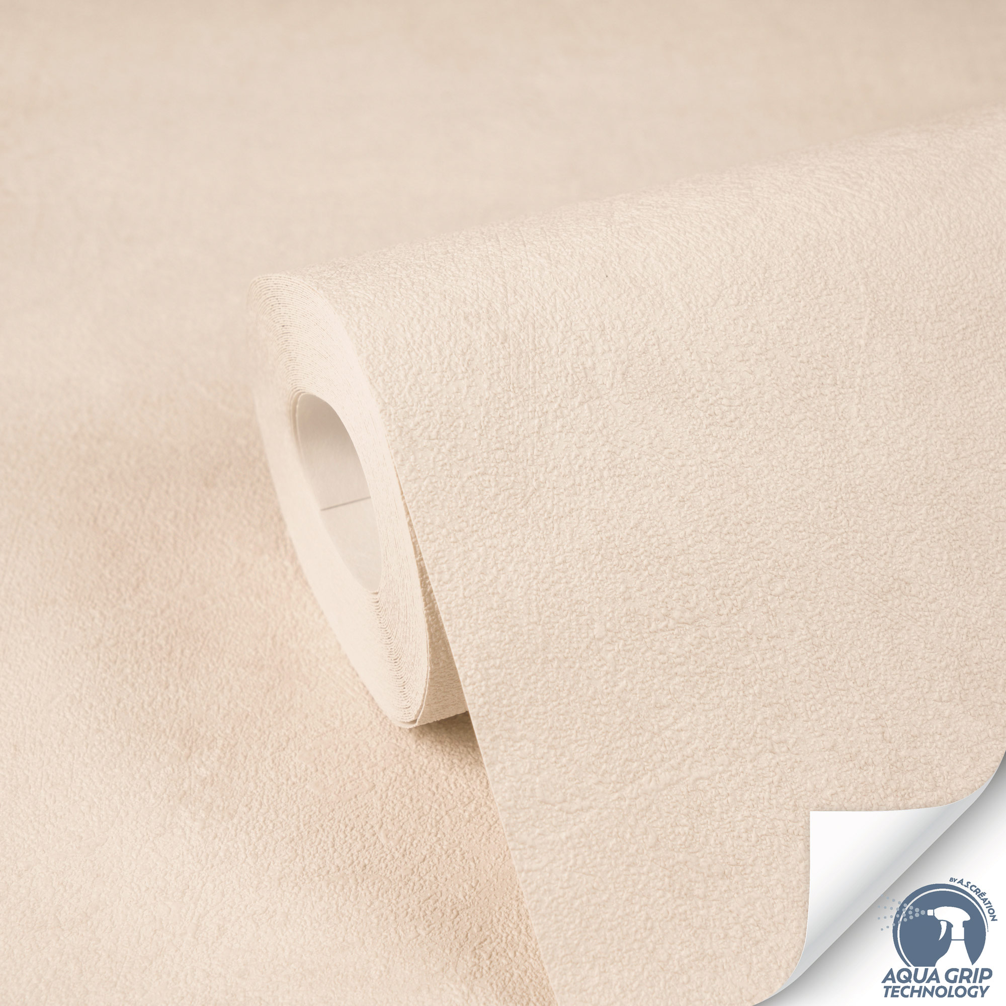 AS Vliestapete Cosiness Designdrop 2 Uni Creme 793155