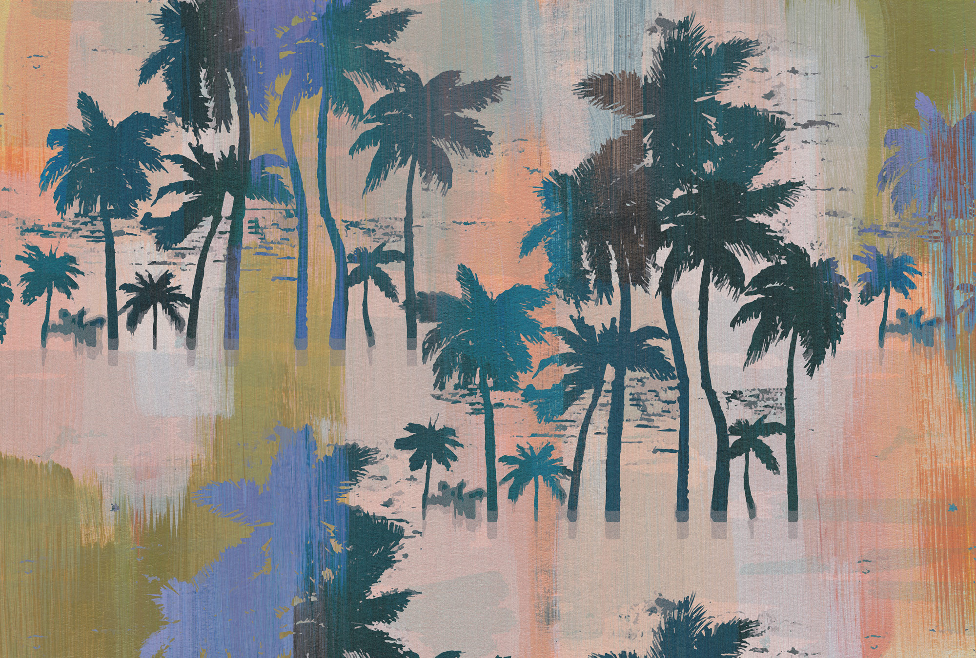 AS Fototapete Walls by Patel 5 Palmen Blau DD134939