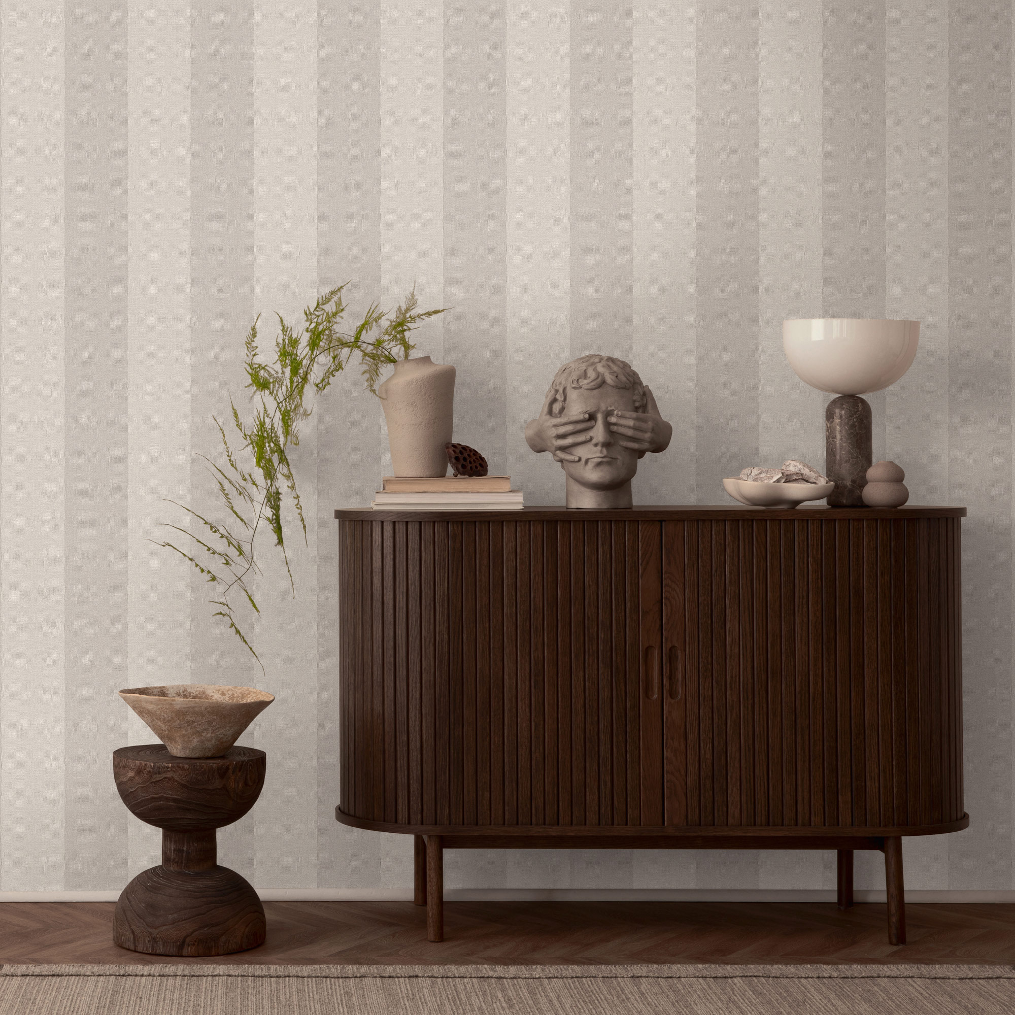 AS Vliestapete Pure Elegance Streifen Beige 397973